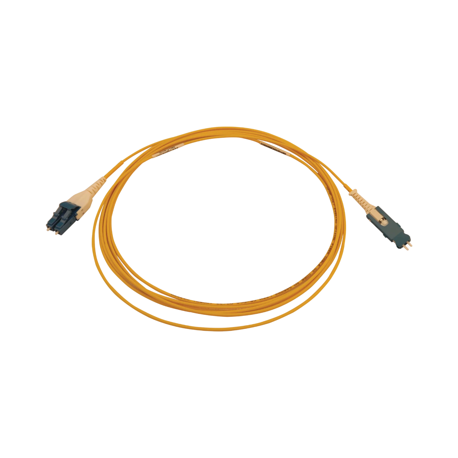 Tripp Lite 40/100/400G Singlemode 9/125 OS2 Fiber Optic Cable (Duplex SN-UPC to Duplex LC-UPC M/M), LSZH, Yellow, 5 m (16.4 ft.) — Being Shipped