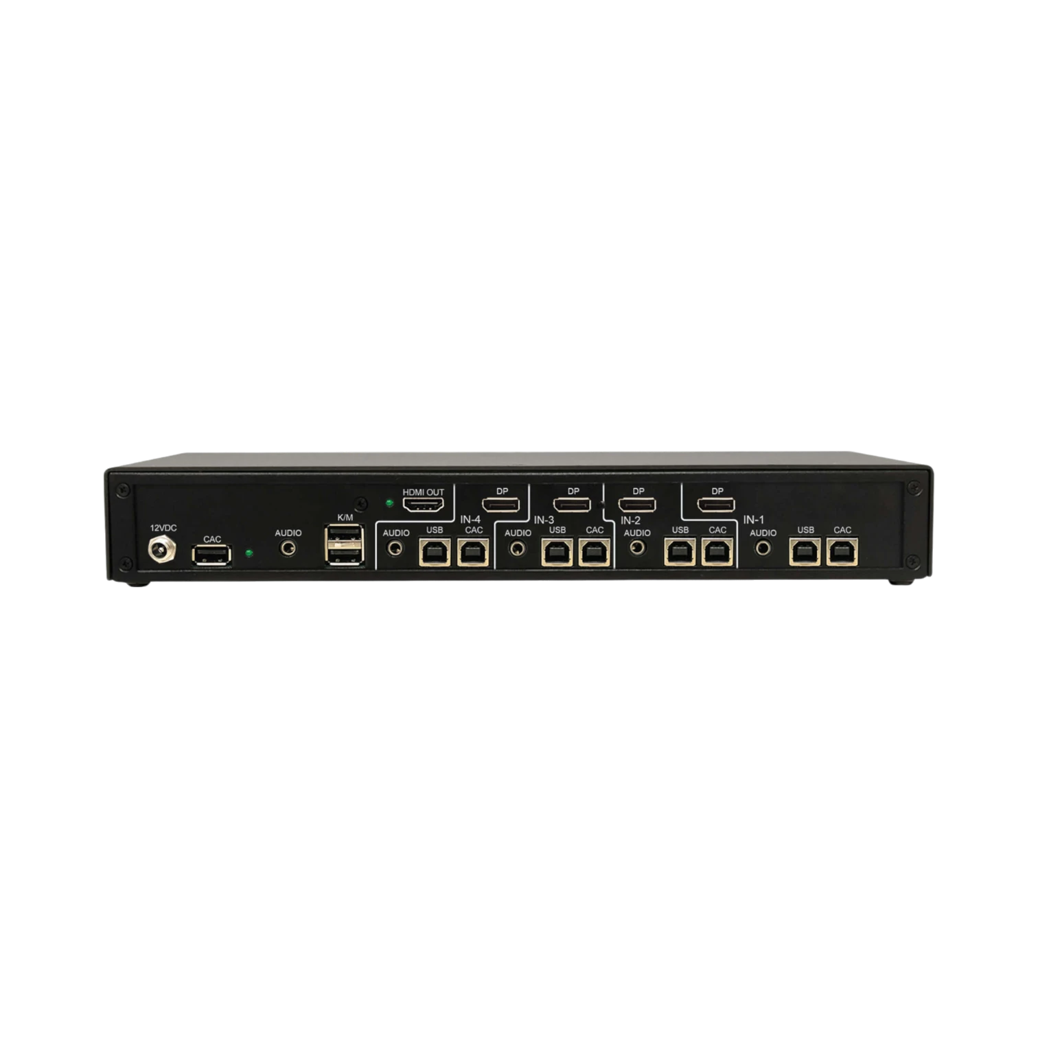 Tripp Lite Secure KVM Switch, 4-Port, Single Head, DP to HDMI (x4), 4K, NIAP PP4.0, Audio, CAC, TAA — Being Shipped