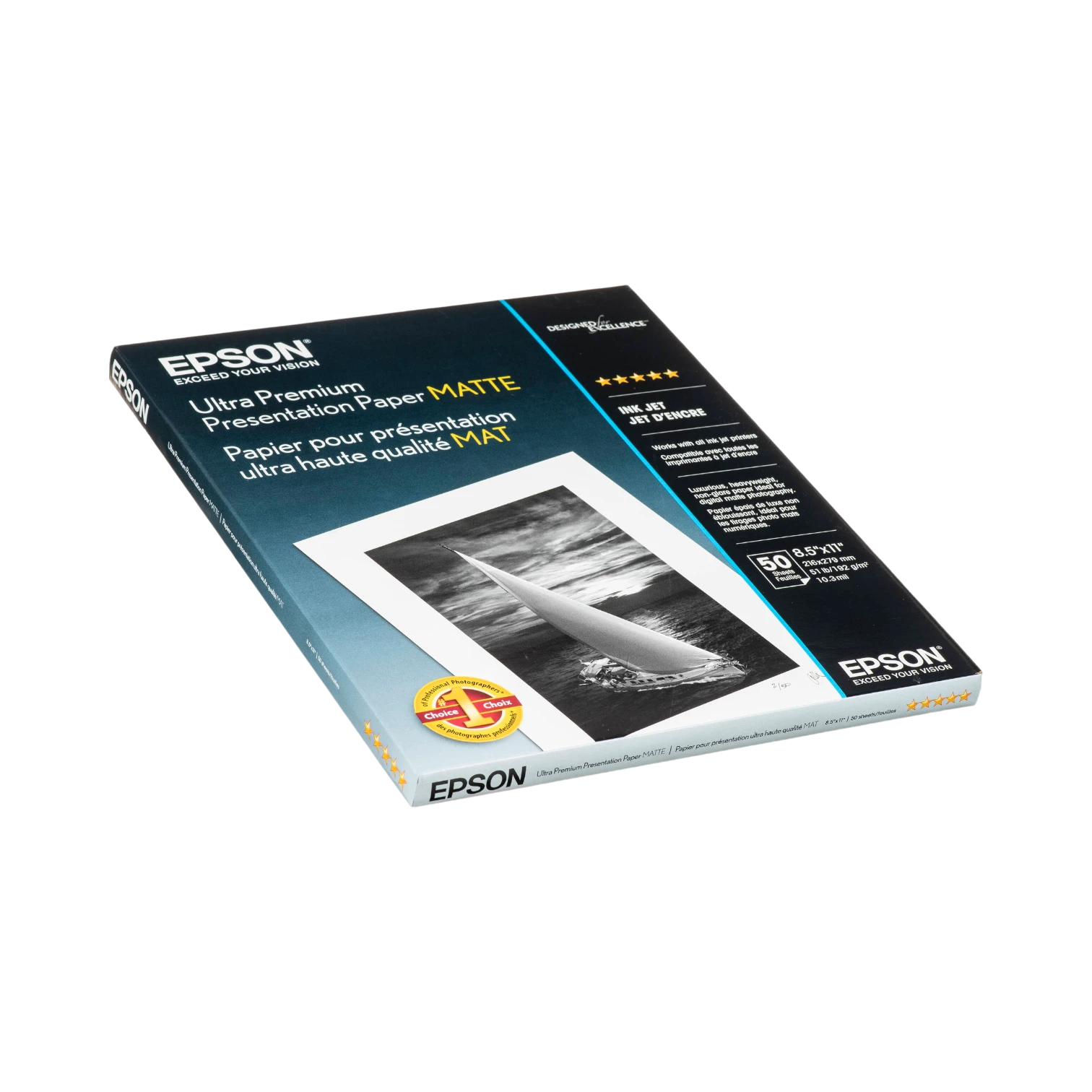 Epson Ultra Premium Presentation Paper Matte (8.5 x 11", 50 Sheets) — Being Shipped