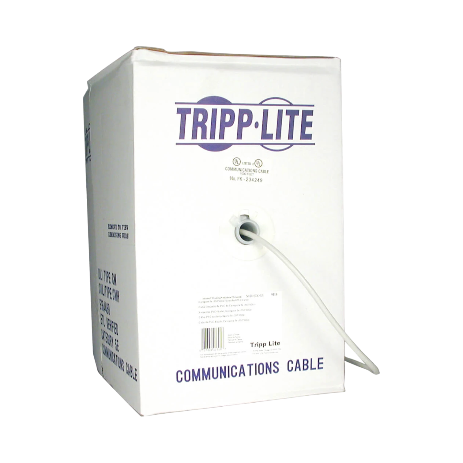 Tripp Lite Cat5e 350 MHz Stranded-Core (UTP) PVC Bulk Ethernet Cable, Gray, 1000 ft. (304.8 m), TAA — Being Shipped