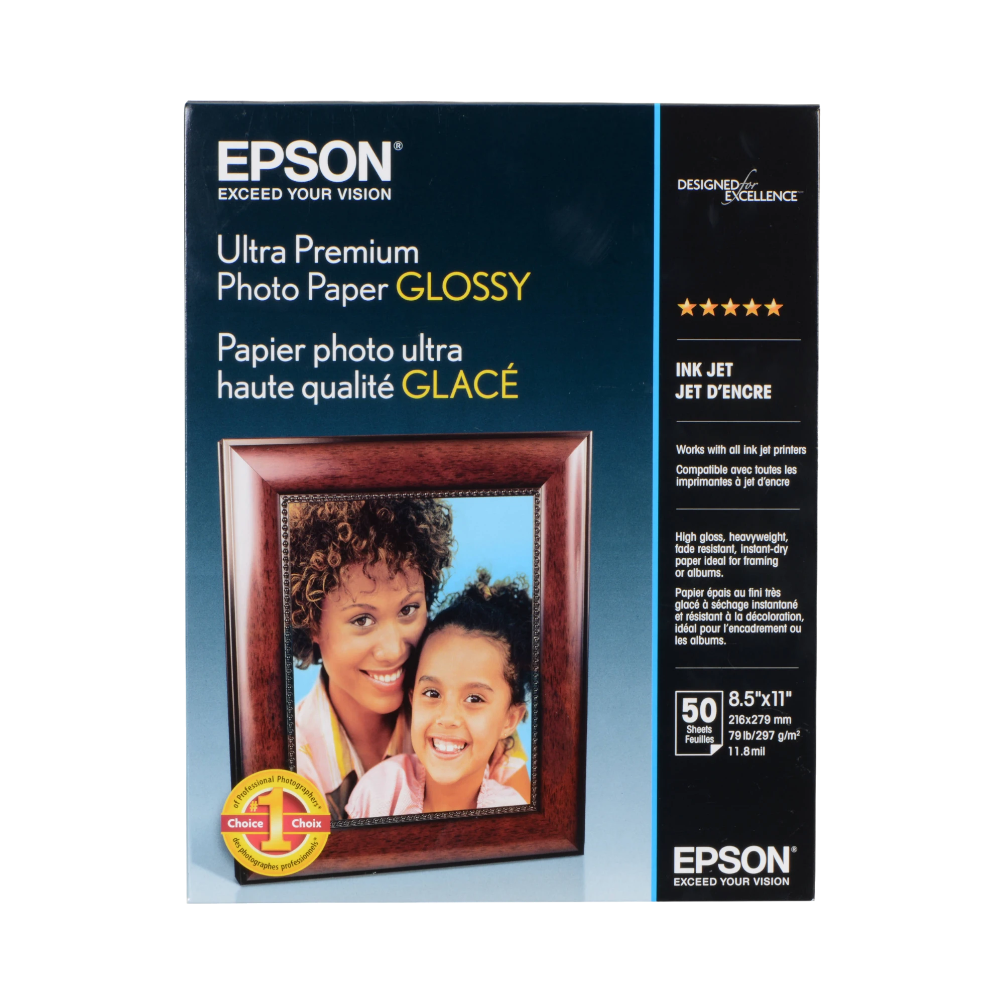 Epson Ultra Premium Photo Paper Glossy (8.5 x 11", 50 Sheets) — Being Shipped