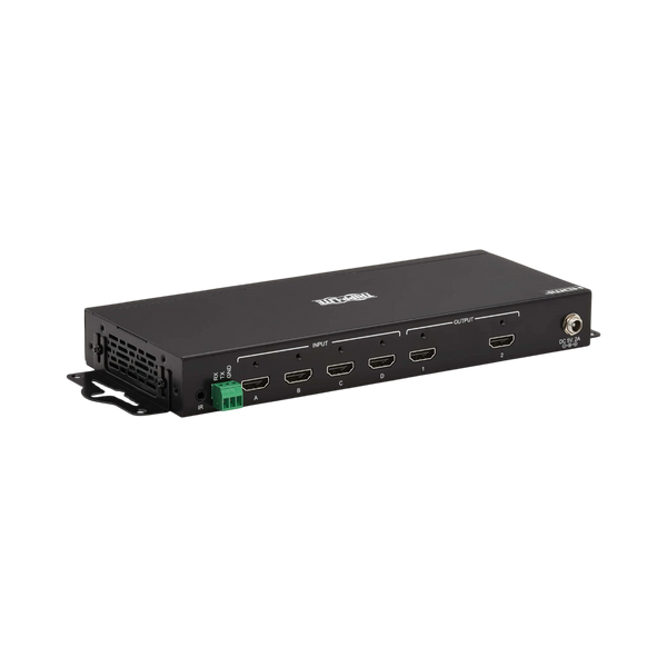 Tripp Lite 4x2 HDMI Matrix Switch/Splitter with Remote Control and Multi-Resolution Support, 4K 60 Hz, HDR, 4:4:4, TAA