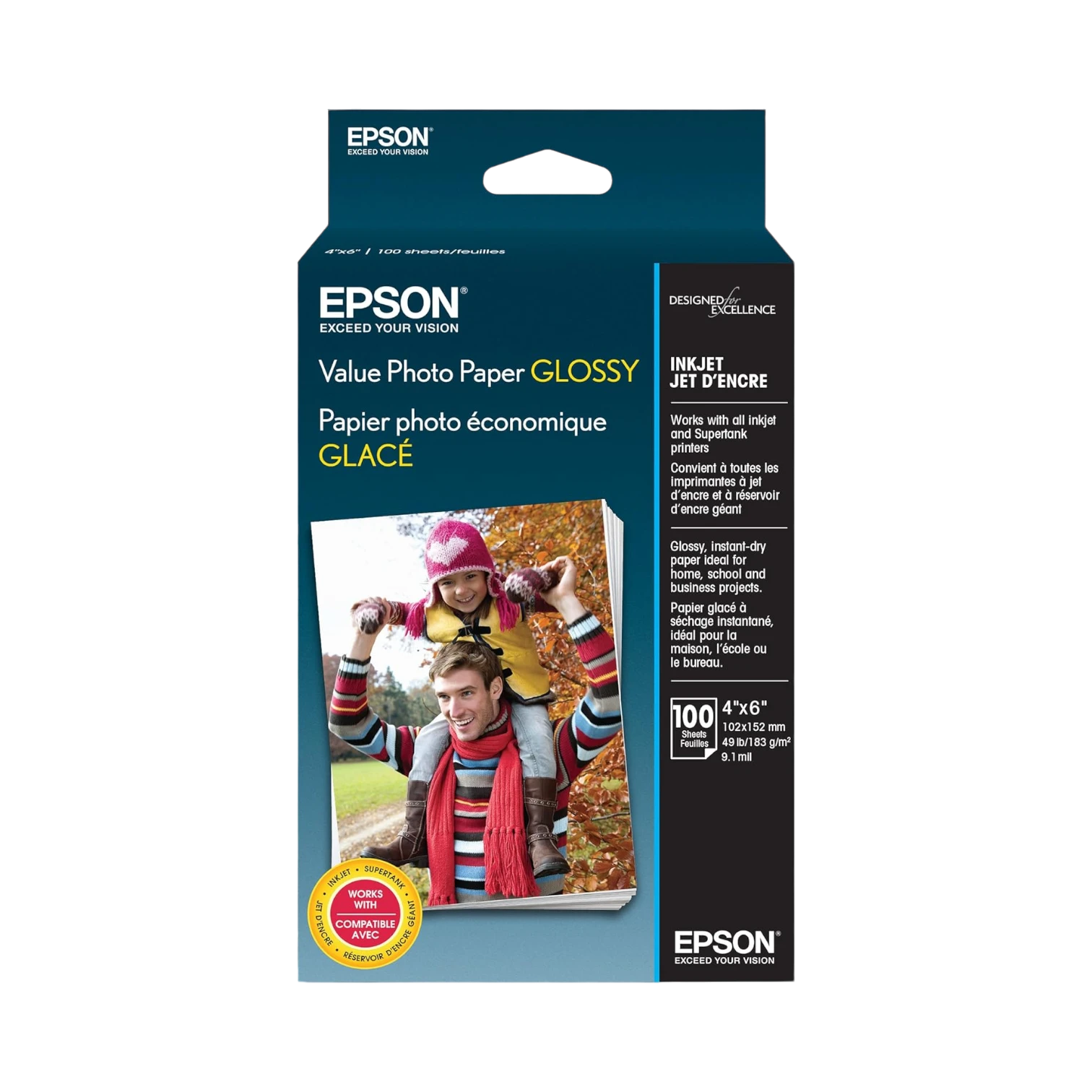 Epson Value Photo Paper Glossy (4 x 6", 100 Sheets) — Being Shipped