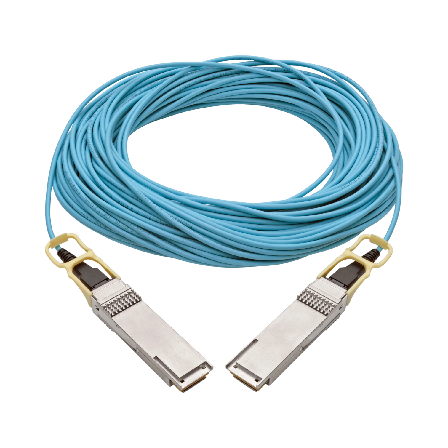 Tripp Lite series QSFP28 to QSFP28 Active Optical Cable, 100GbE, AOC, M/M, Aqua, 30M (98.42 ft.) — Being Shipped