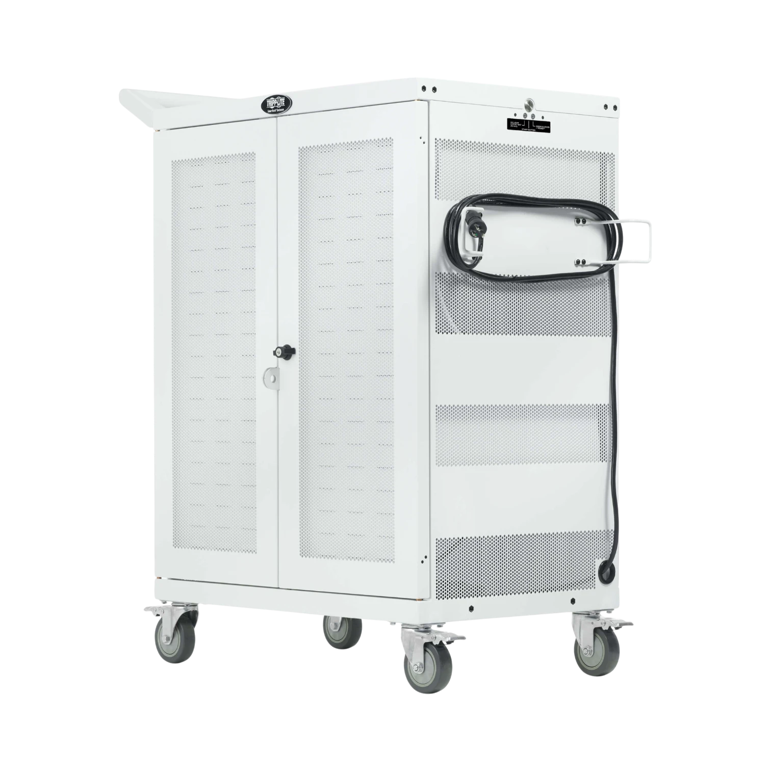 Tripp Lite Safe-IT Multi-Device UV Charging Cart, Hospital-Grade, 32 AC Outlets, White — Being Shipped