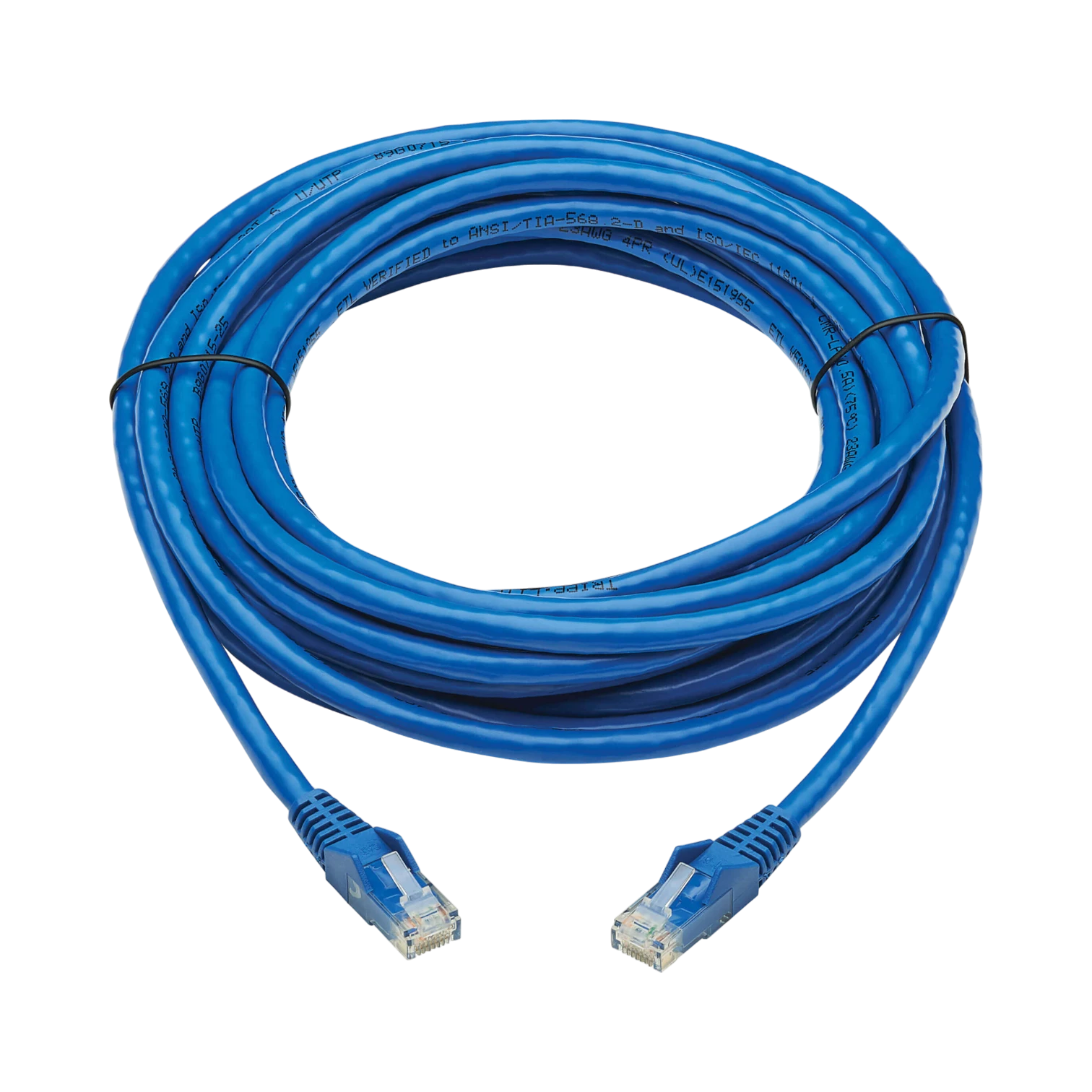 Tripp Lite Cat6 Gigabit Snagless Molded UTP Ethernet Cable (RJ45 M/M), PoE, CMR-LP, Blue, 20 ft. (6.09 m), TAA — Being Shipped