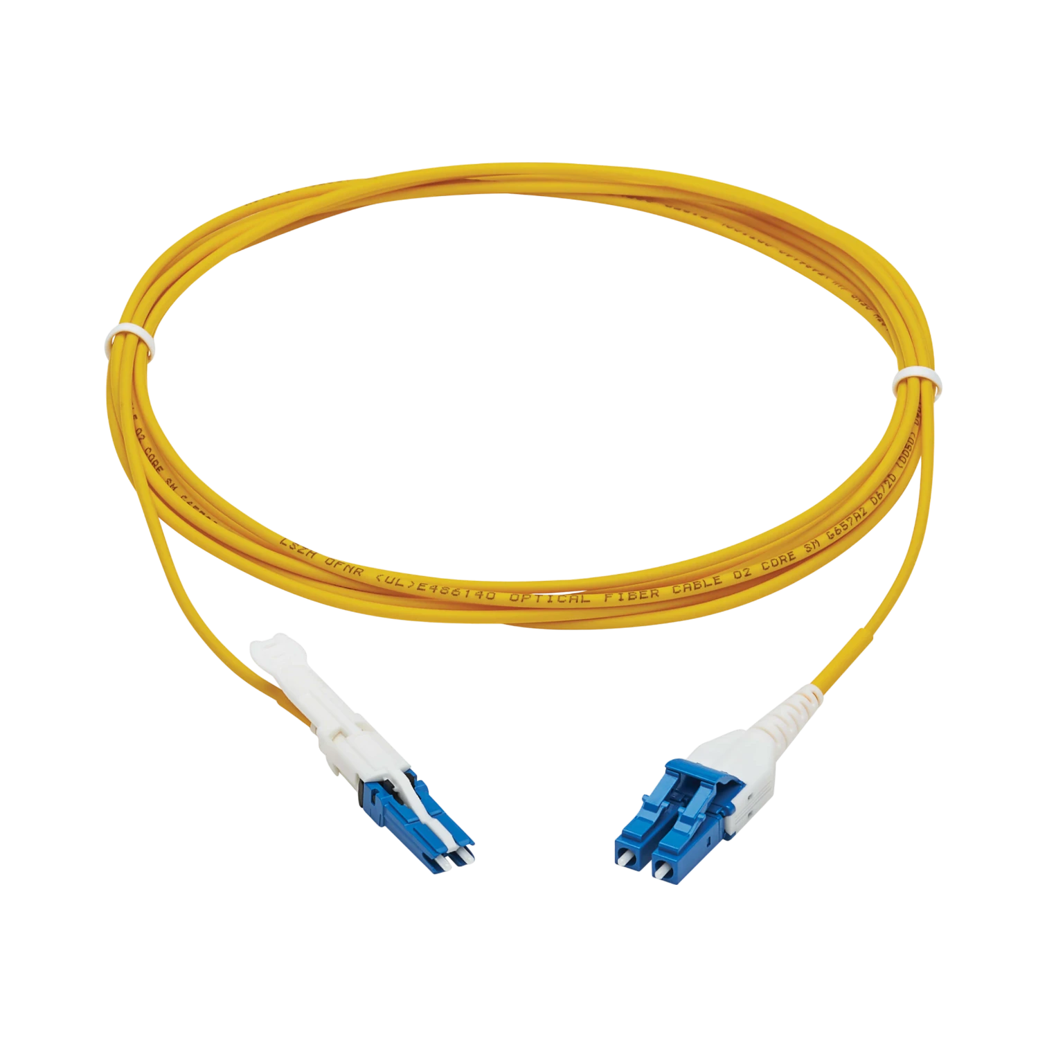 Tripp Lite 400G Duplex Singlemode 9/125 OS2 Fiber Optic Cable (CS-UPC/LC-UPC), Round LSZH Jacket, Yellow, 5 m — Being Shipped