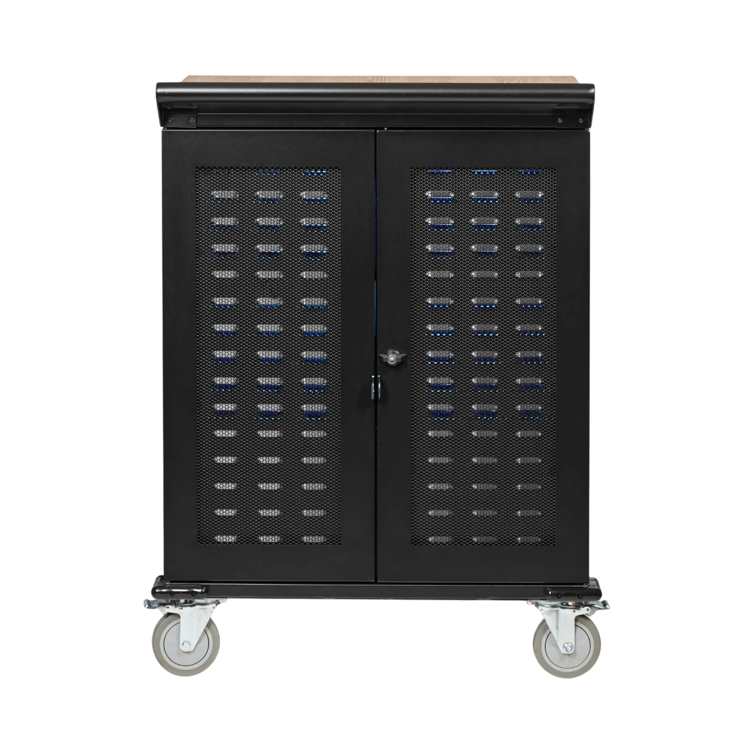 Tripp Lite Safe-IT UV Locking Storage Cart for Mobile Devices and AV Equipment, Wood-Grain Top — Being Shipped