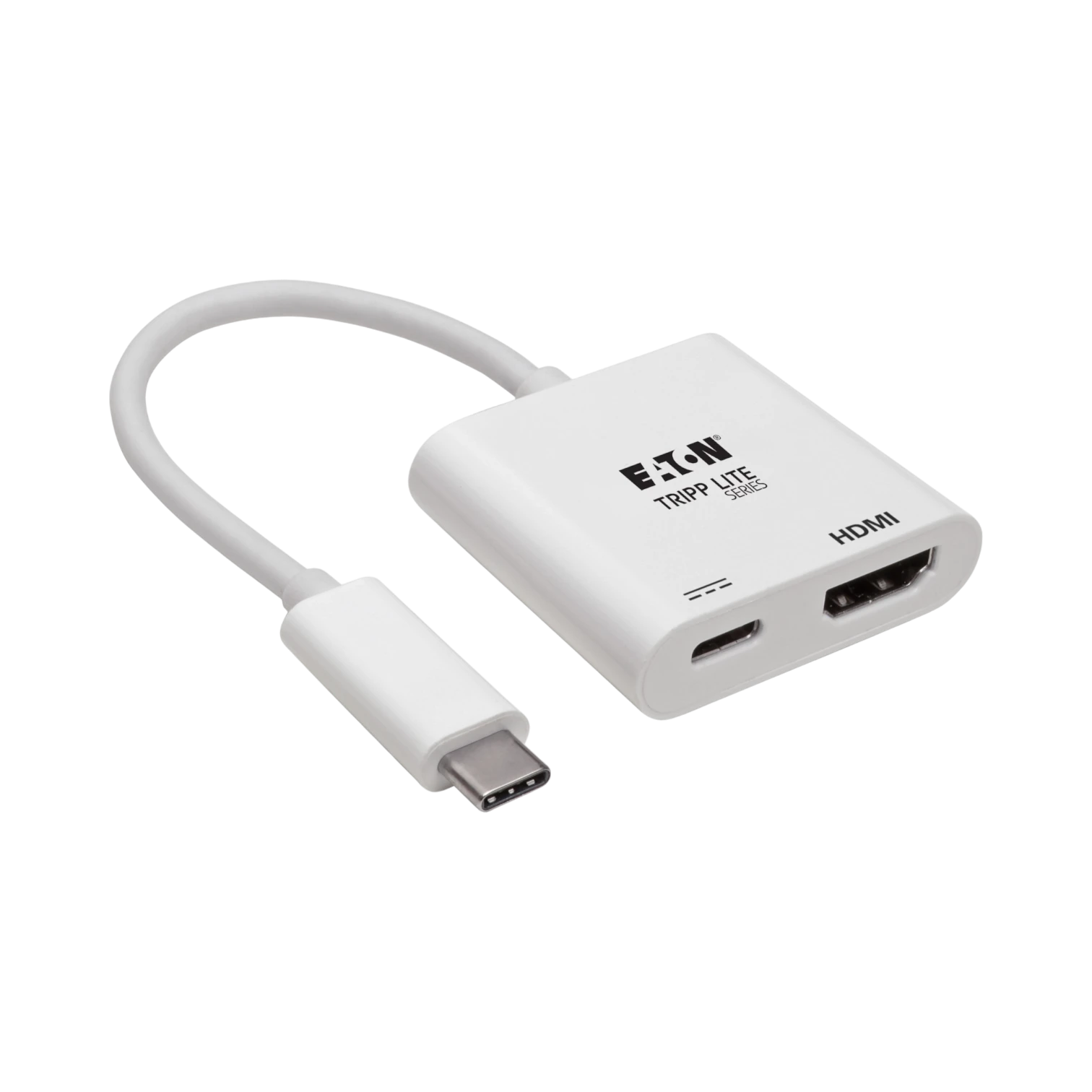 Tripp Lite USB-C to HDMI Adapter (M/F), 4K 60 Hz, 60W PD Charging, HDCP 2.2, White — Being Shipped