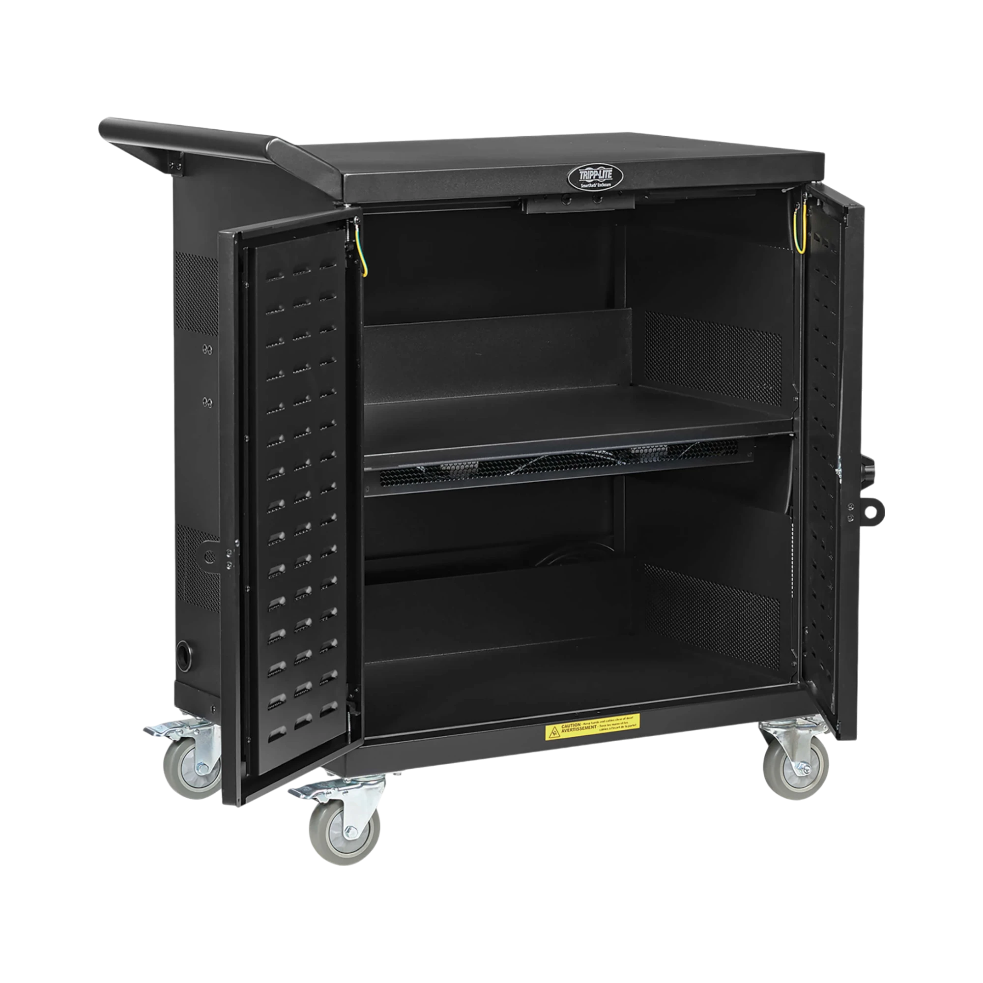 Tripp Lite Safe-IT UV Locking Storage Cart for Mobile Devices and AV Equipment, Black — Being Shipped