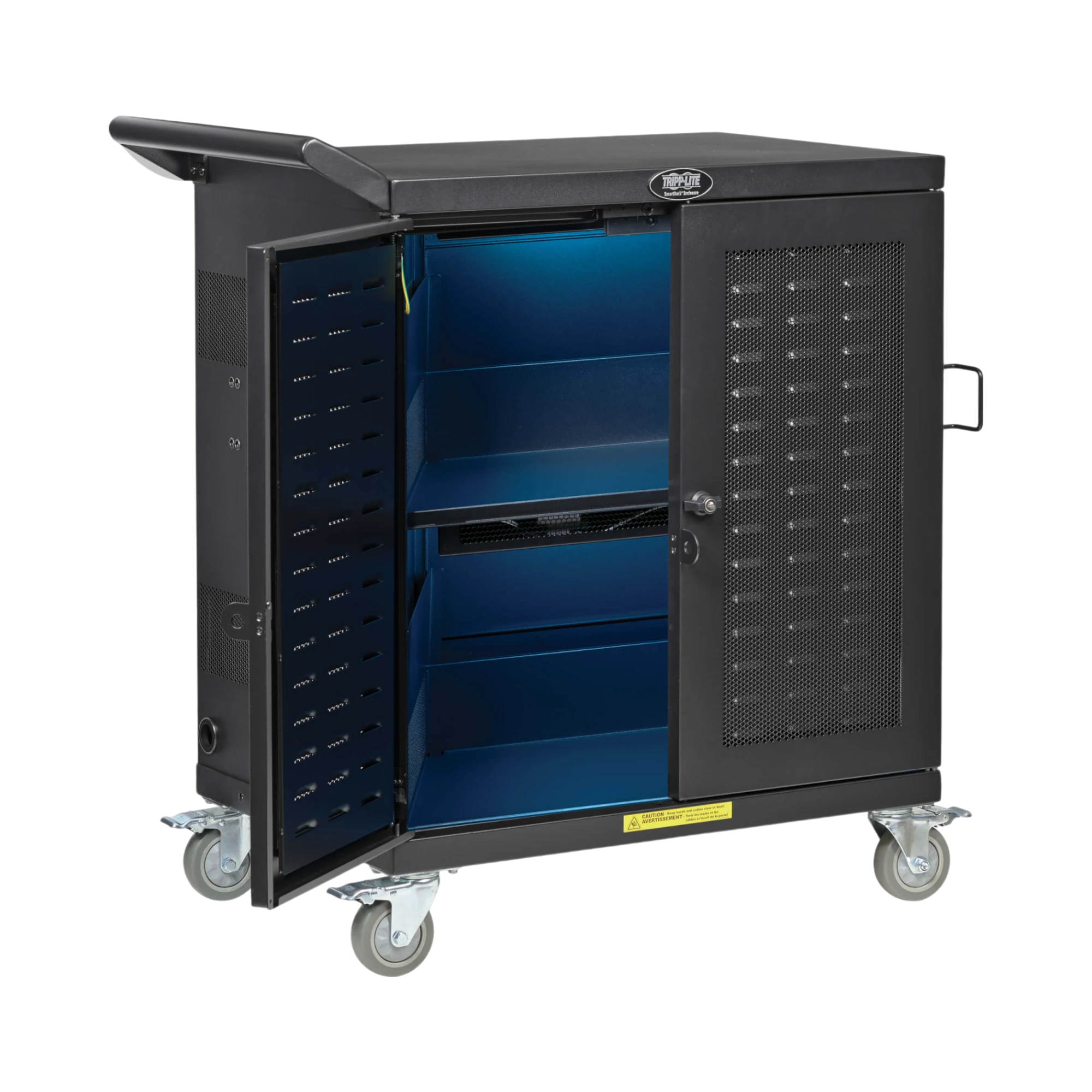 Tripp Lite Safe-IT UV Locking Storage Cart for Mobile Devices and AV Equipment, Black — Being Shipped