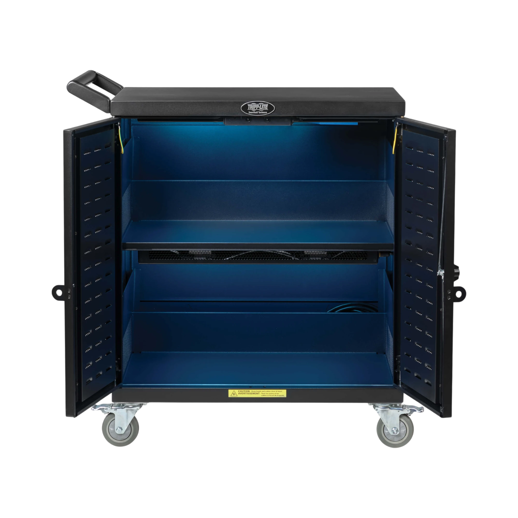 Tripp Lite Safe-IT UV Locking Storage Cart for Mobile Devices and AV Equipment, Black — Being Shipped