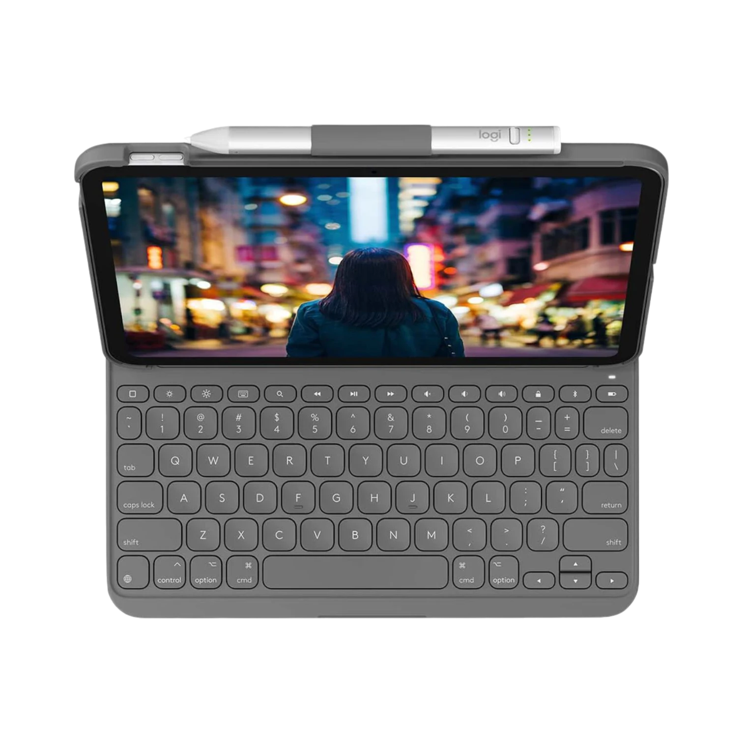 Logitech Slim Folio Protective Bluetooth Keyboard Case for 10.9" iPad 10th Gen (Oxford Gray) — Being Shipped