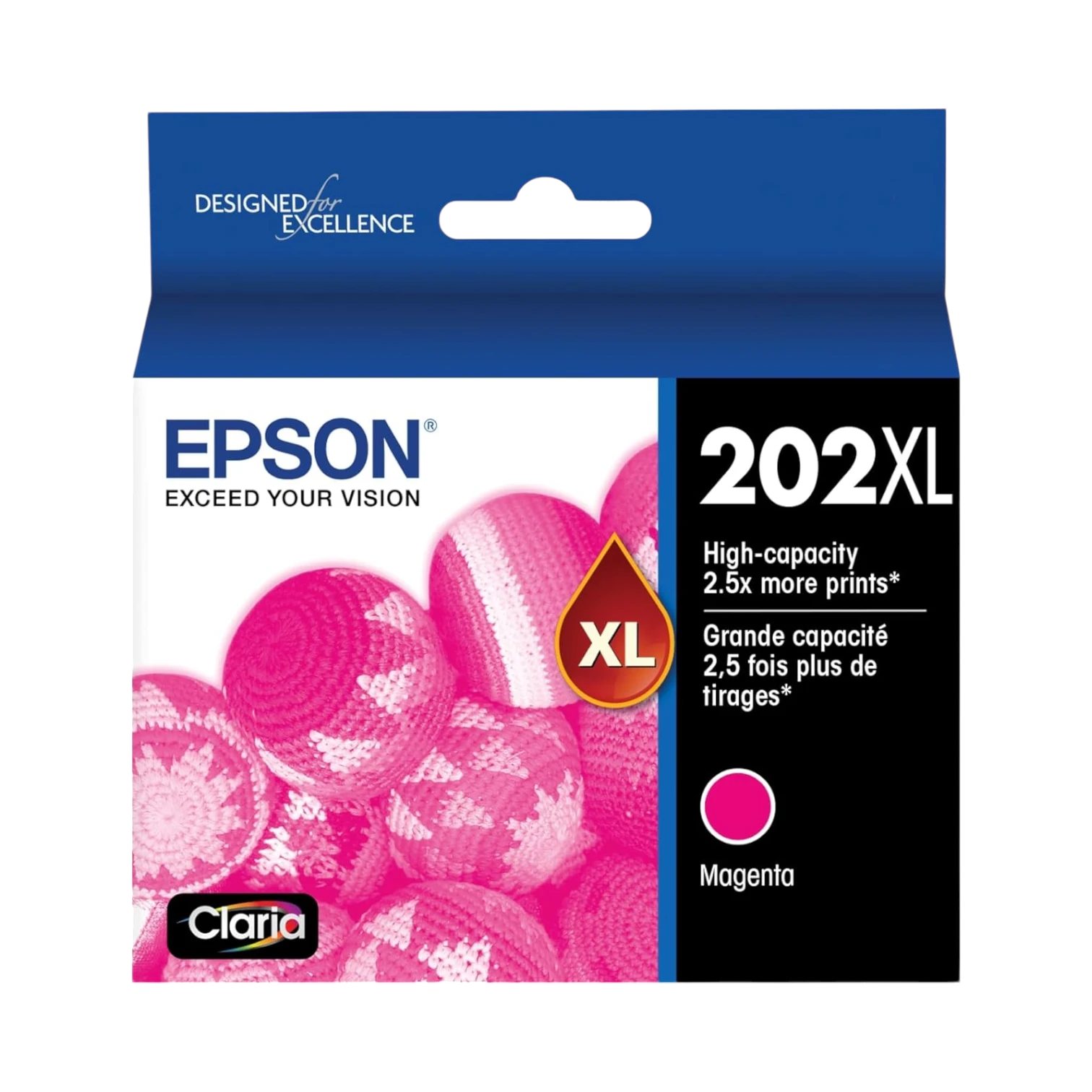 Epson 202XL High Capacity Magenta Ink 470 Pages for WF-2860 & XP-5100 — Being Shipped