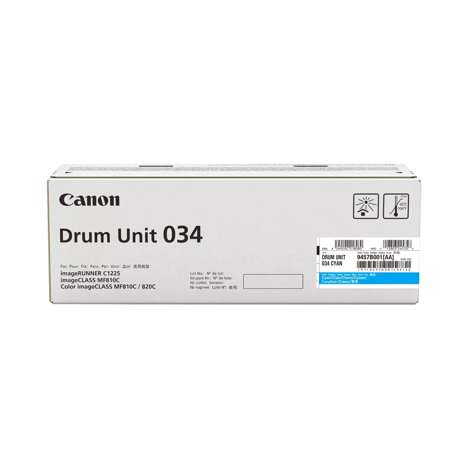 Canon Drum Unit 034 Cyan Cartridge for MF810Cdn & MF820Cdn — Being Shipped