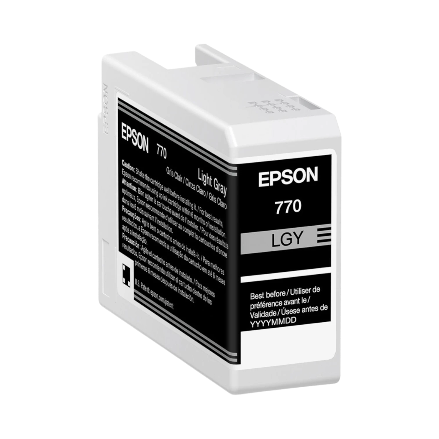 Epson 770 UltraChrome PRO10 Light Gray Ink Cartridge (25mL) — Being Shipped