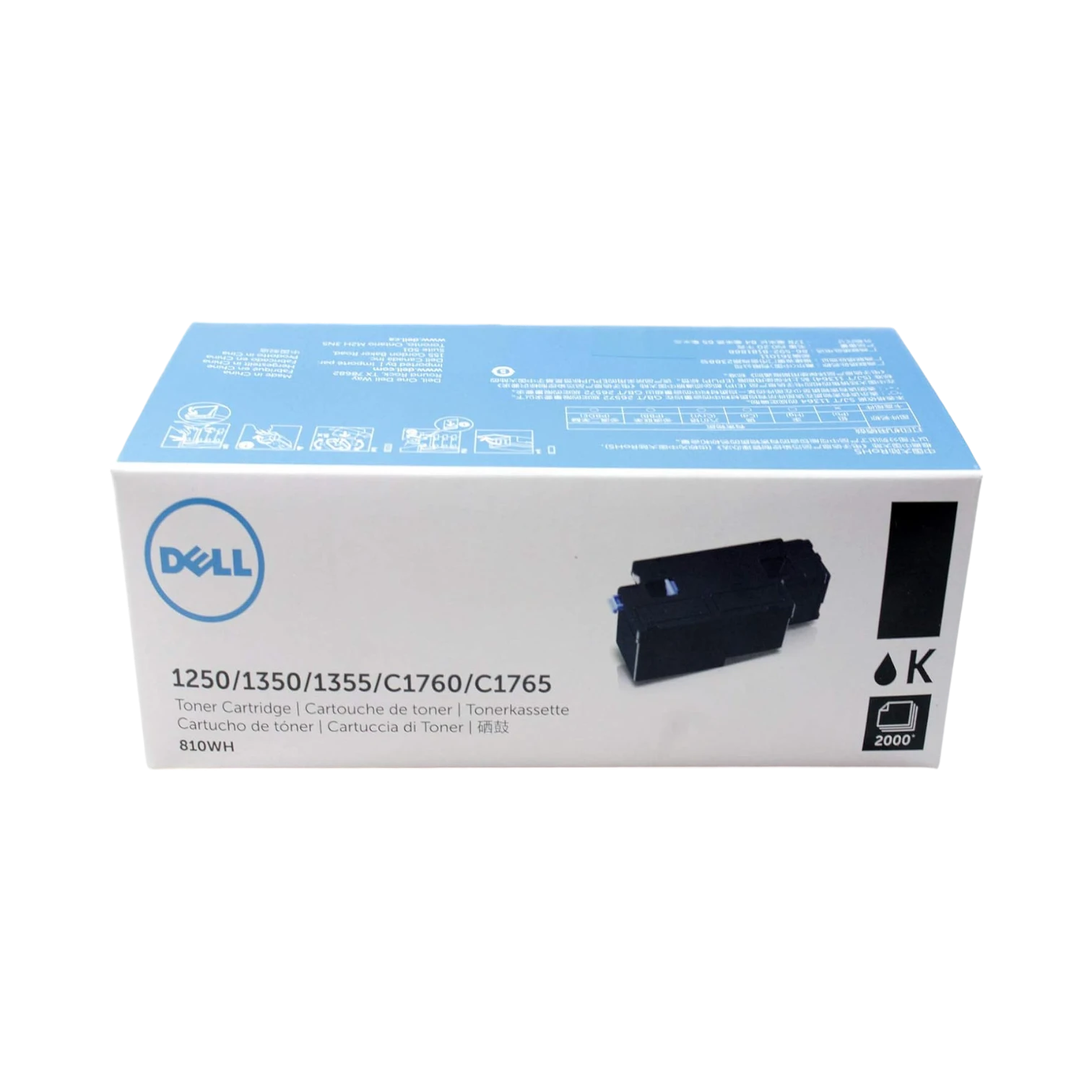 Dell Black Toner Cartridge 2,000 Pages for C1760nw/C1765nf/C1765nfw Printers — Being Shipped