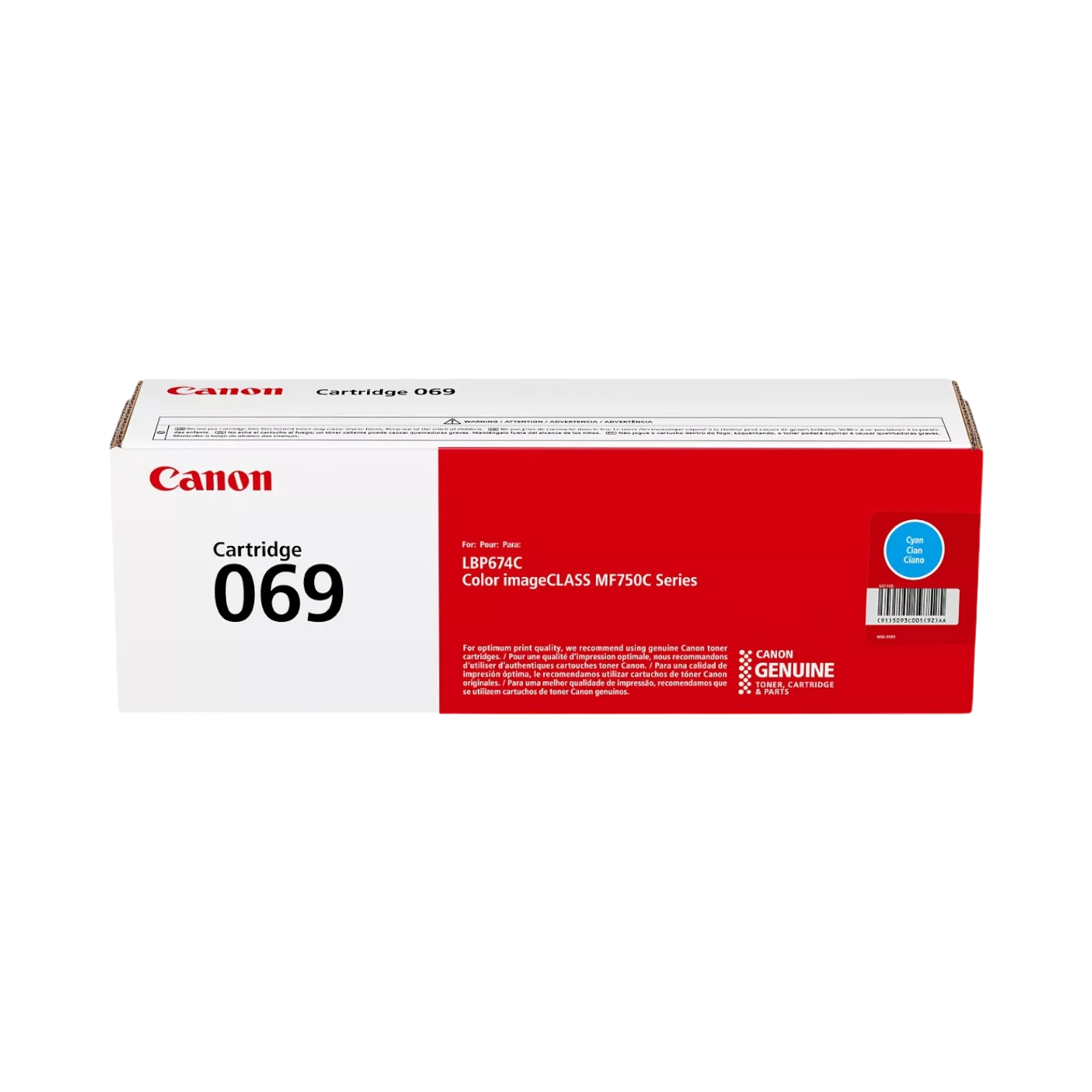 Canon 069 Cyan Toner Cartridge for imageCLASS Laser Printers — Being Shipped