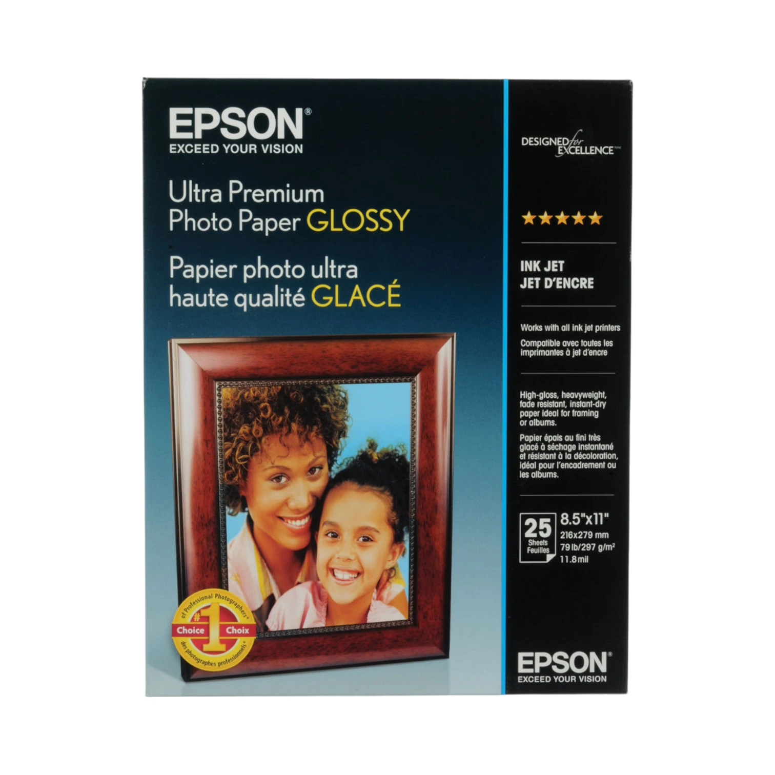 Epson Ultra Premium Photo Paper Glossy (8.5 x 11", 25 Sheets) — Being Shipped