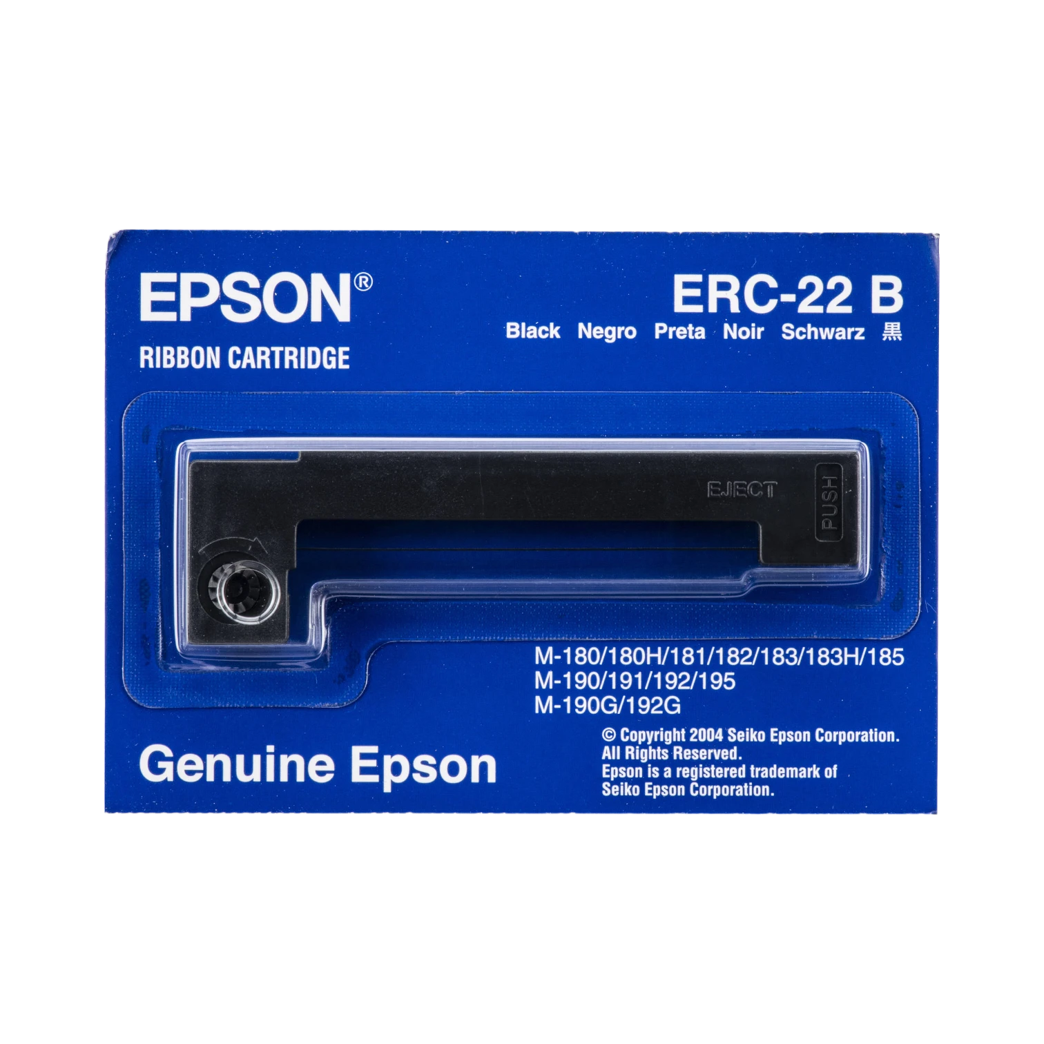 Epson ERC-22B Black Fabric Ribbon Cartridge for M-180 & M-190 — Being Shipped