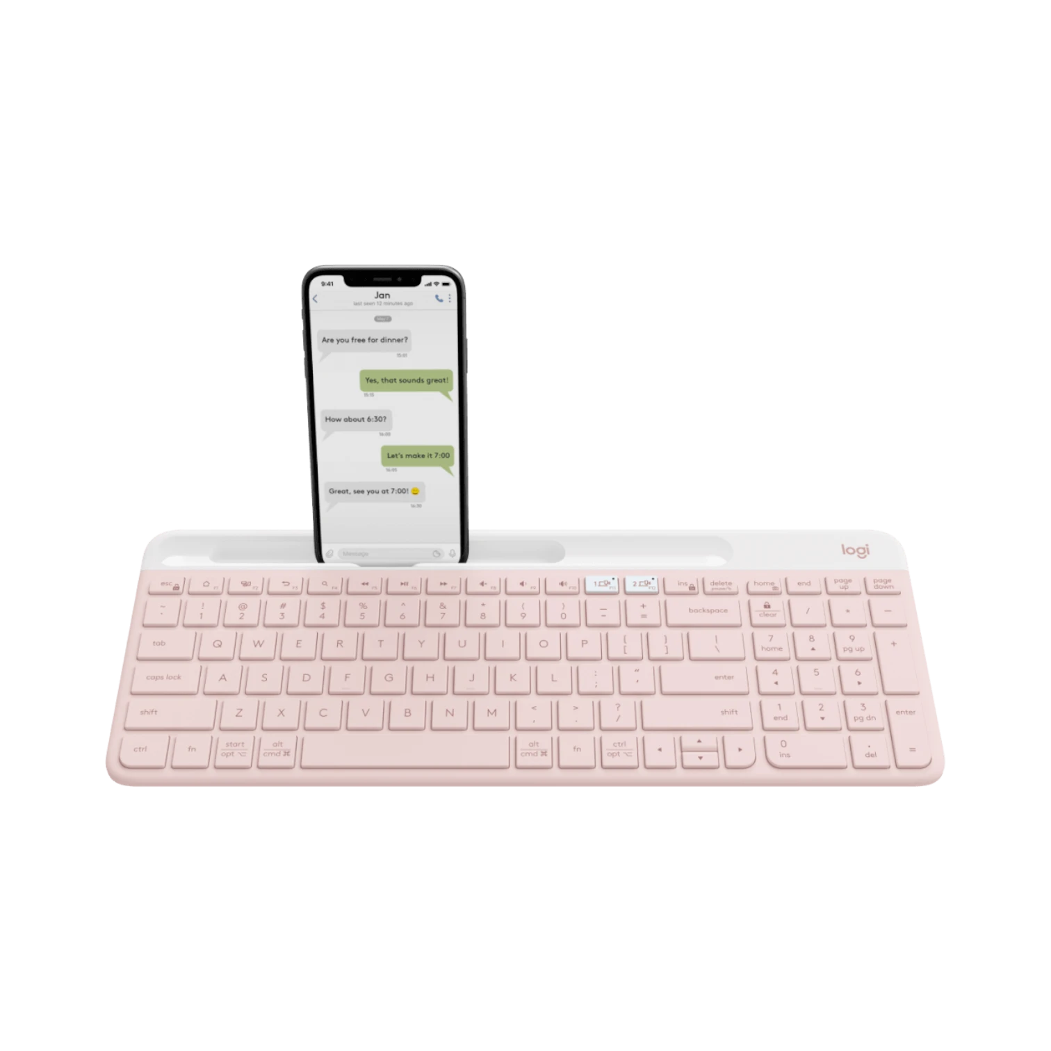 Logitech K585 Slim Multi-Device Wireless Keyboard (Rose) — Being Shipped