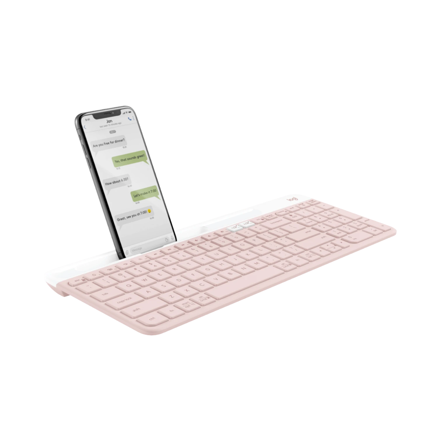 Logitech K585 Slim Multi-Device Wireless Keyboard (Rose) — Being Shipped