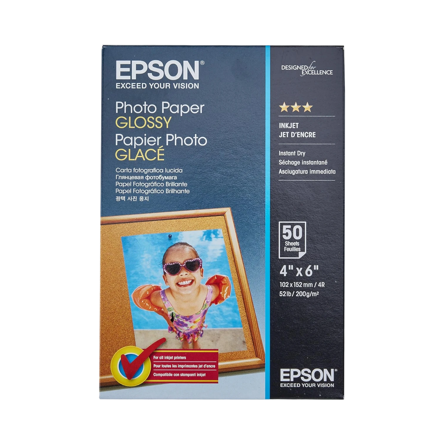 Epson Photo Paper Glossy (4 x 6", 50 Sheets) — Being Shipped