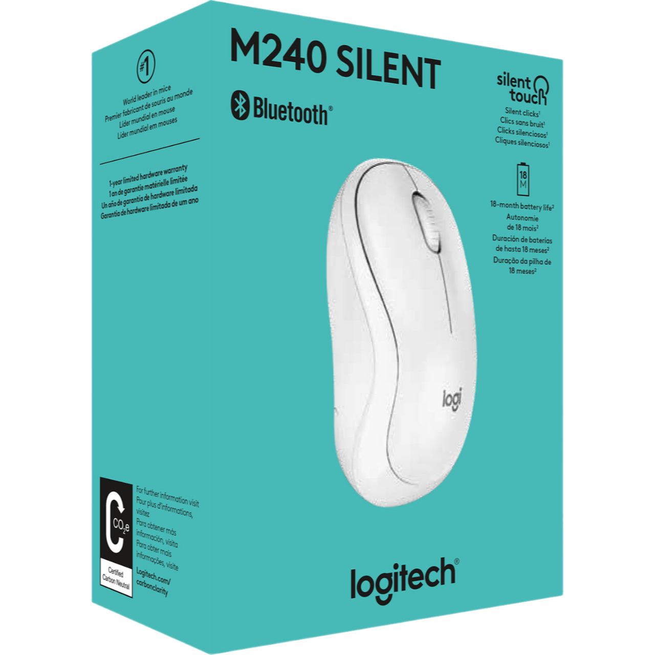 Logitech M240 Silent Wireless Mouse (Off-White) — Being Shipped