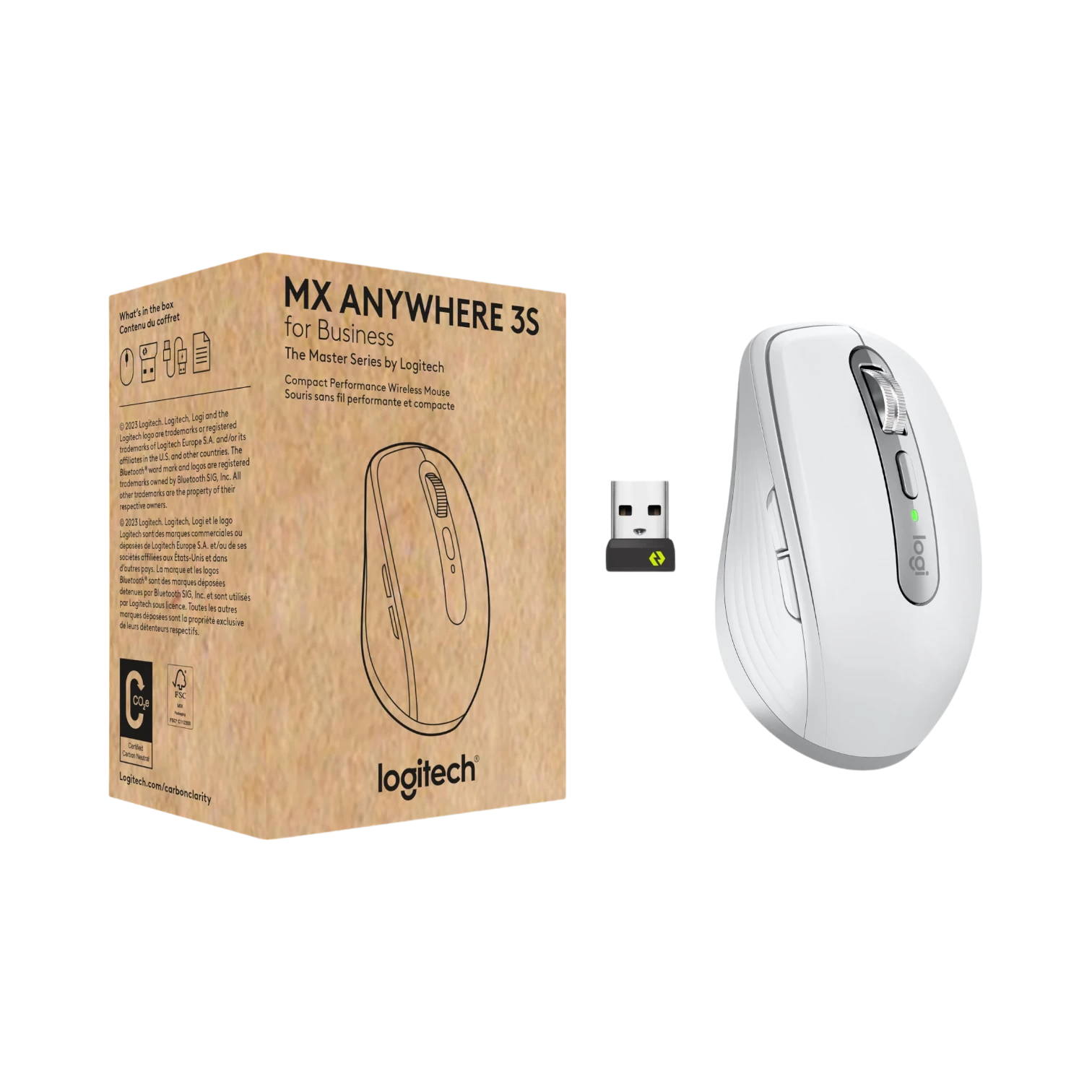 Logitech MX Anywhere 3S Business Wireless Mouse (Pale Gray) — Being Shipped