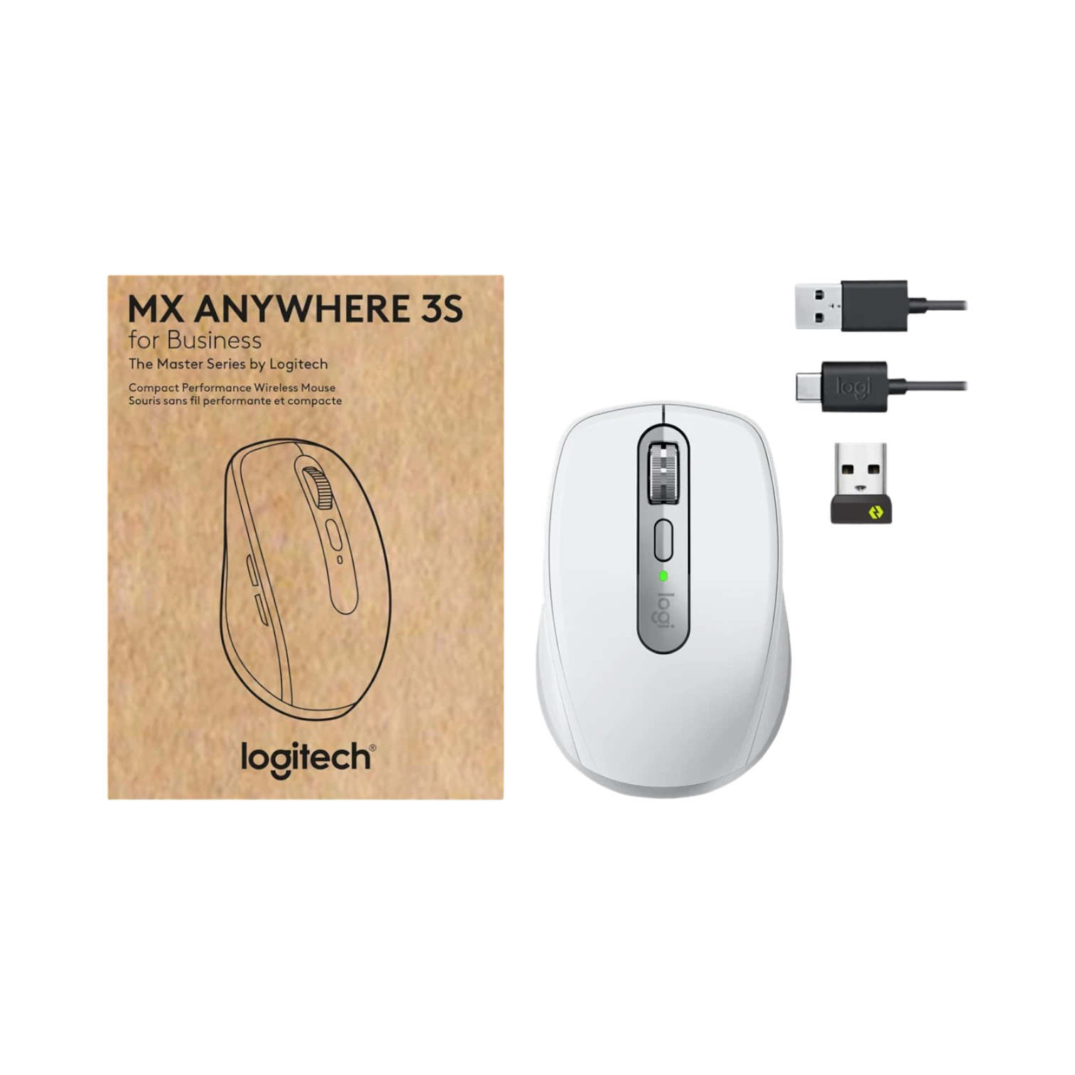 Logitech MX Anywhere 3S Business Wireless Mouse (Pale Gray) — Being Shipped