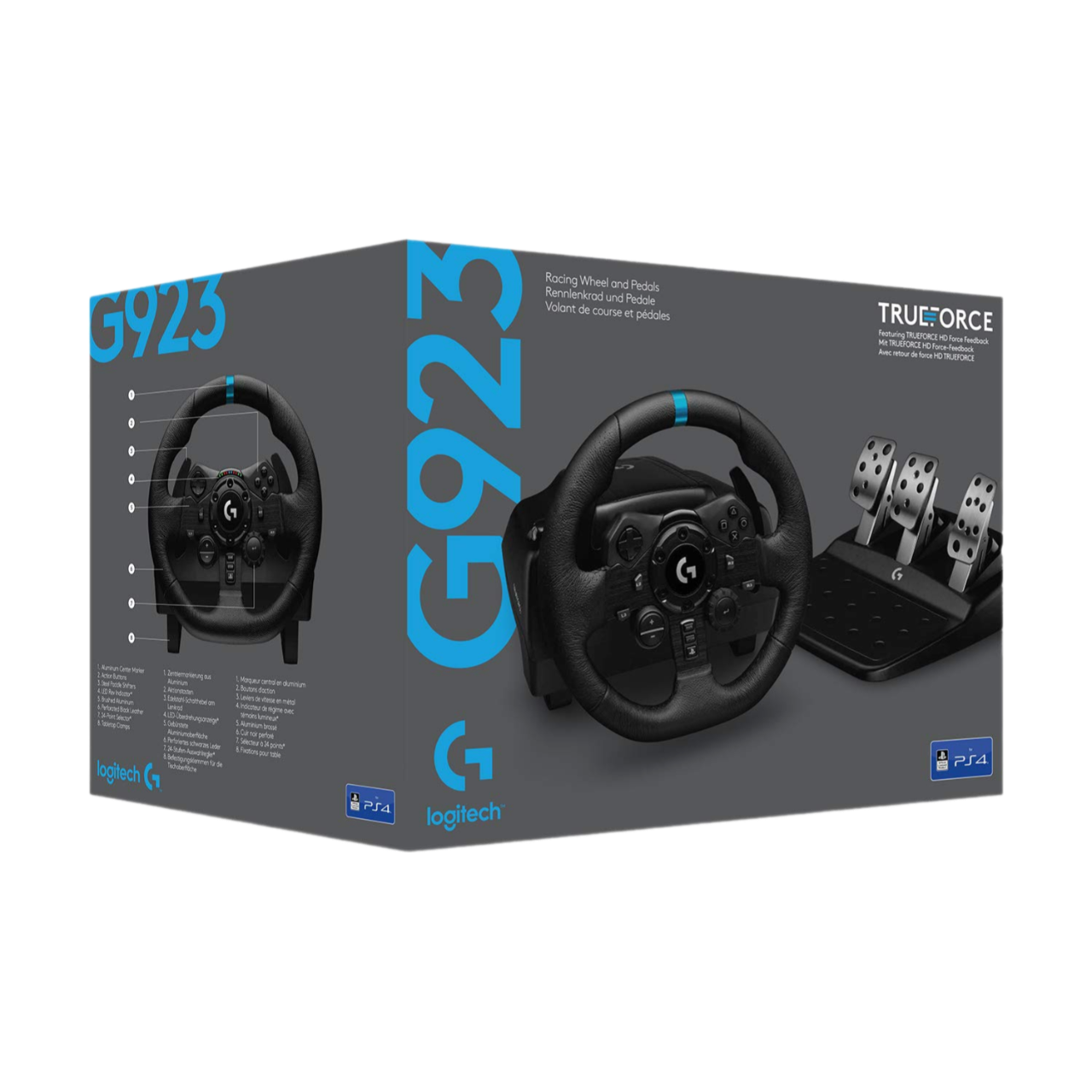 Logitech G G923 TRUEFORCE Sim Racing Wheel and Pedals for PC, PS4 & PS5 — Being Shipped