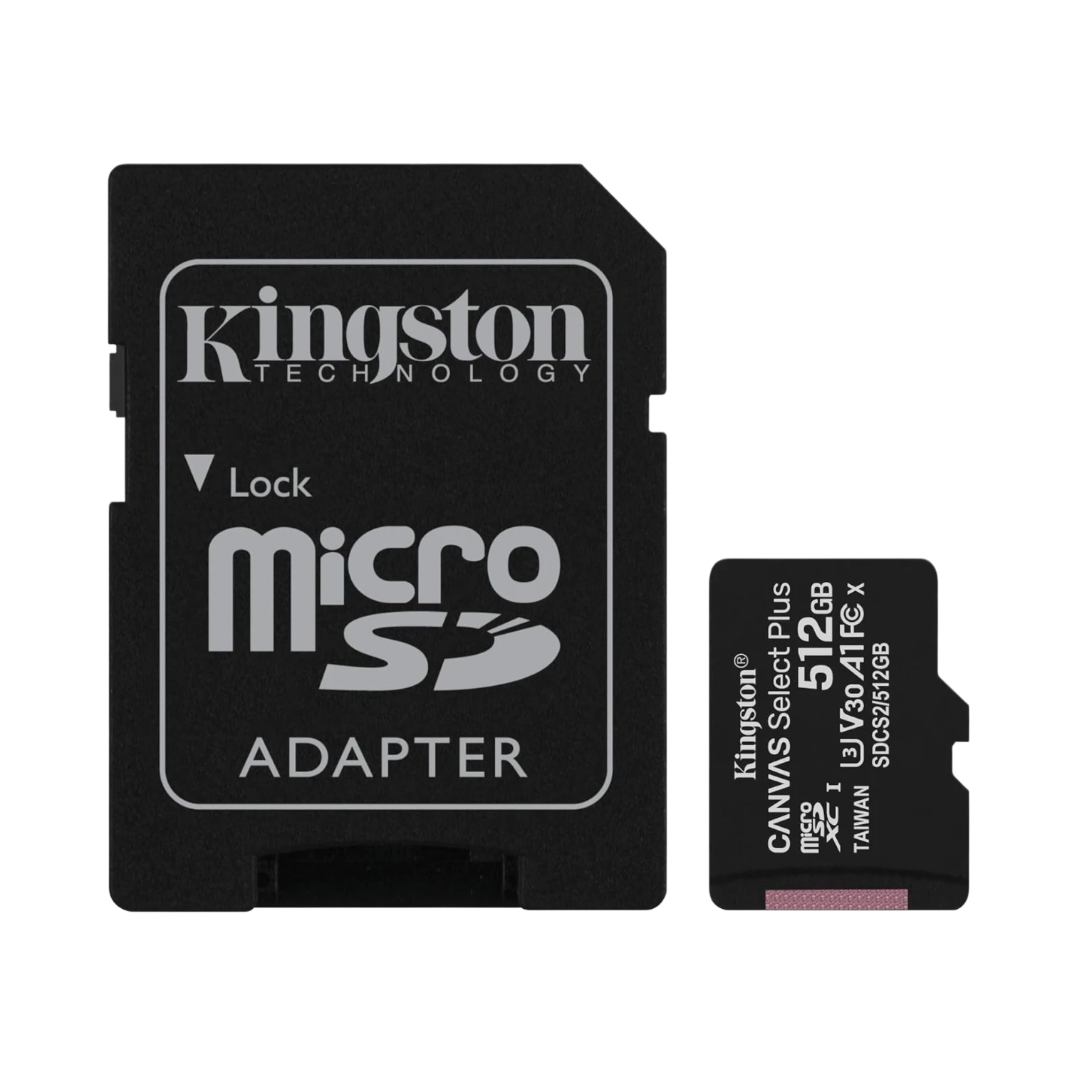 Kingston Canvas Select Plus 512GB UHS-I microSDXC Memory Card with SD Adapter — Being Shipped