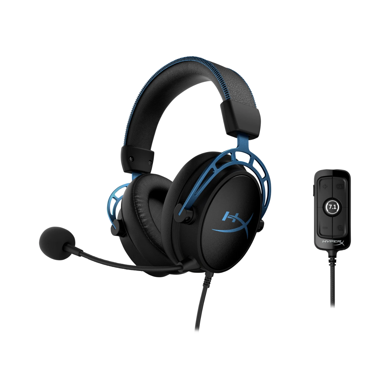 HyperX Cloud Alpha S Wired Gaming Headset (Black & Blue) — Being Shipped