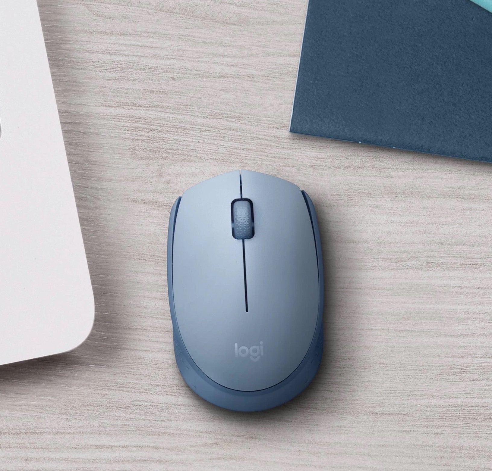 Logitech M170 Compact Wireless Mouse (Blue/Gray) — Being Shipped