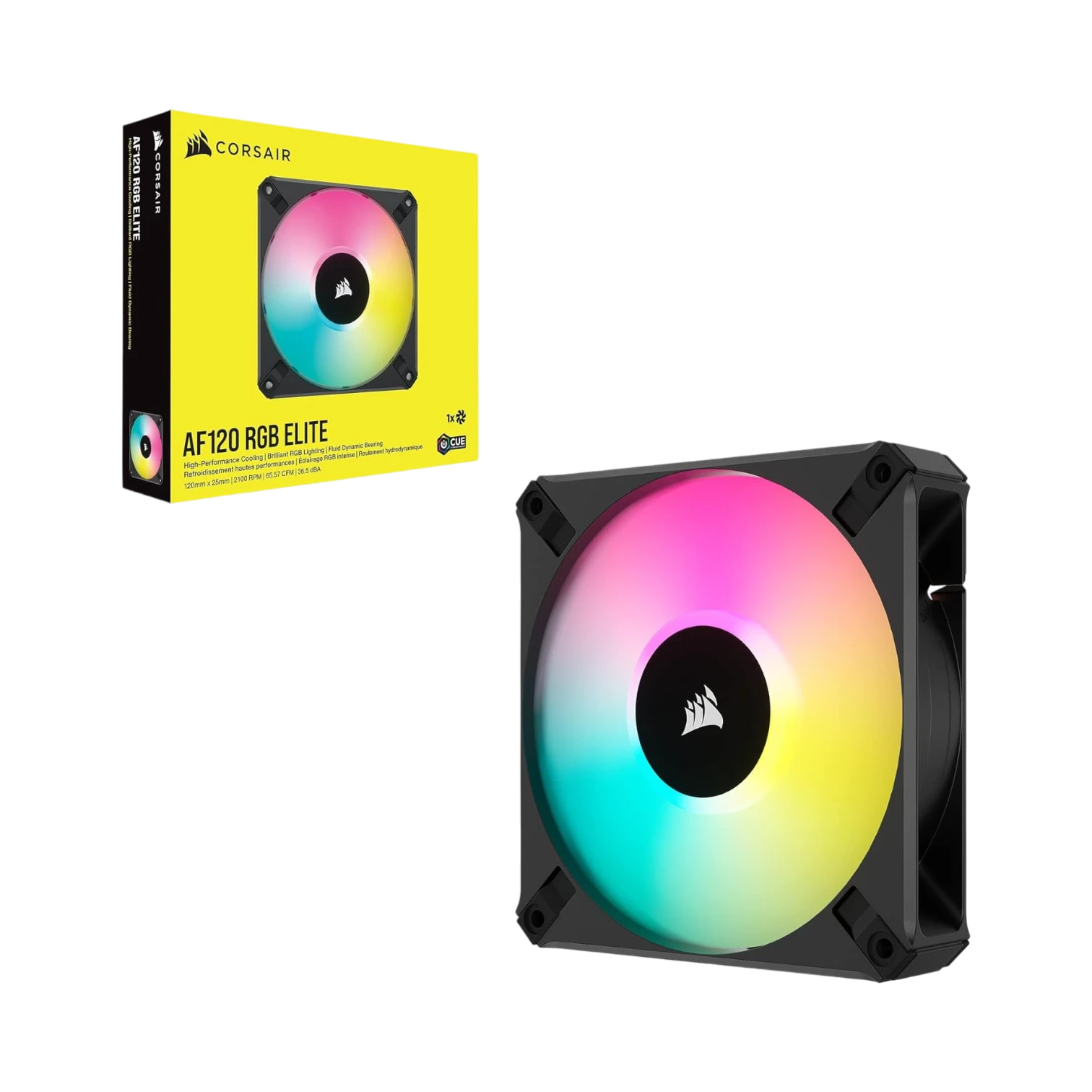 CORSAIR iCUE AF120 RGB ELITE 120mm PWM Fan (Black) — Being Shipped