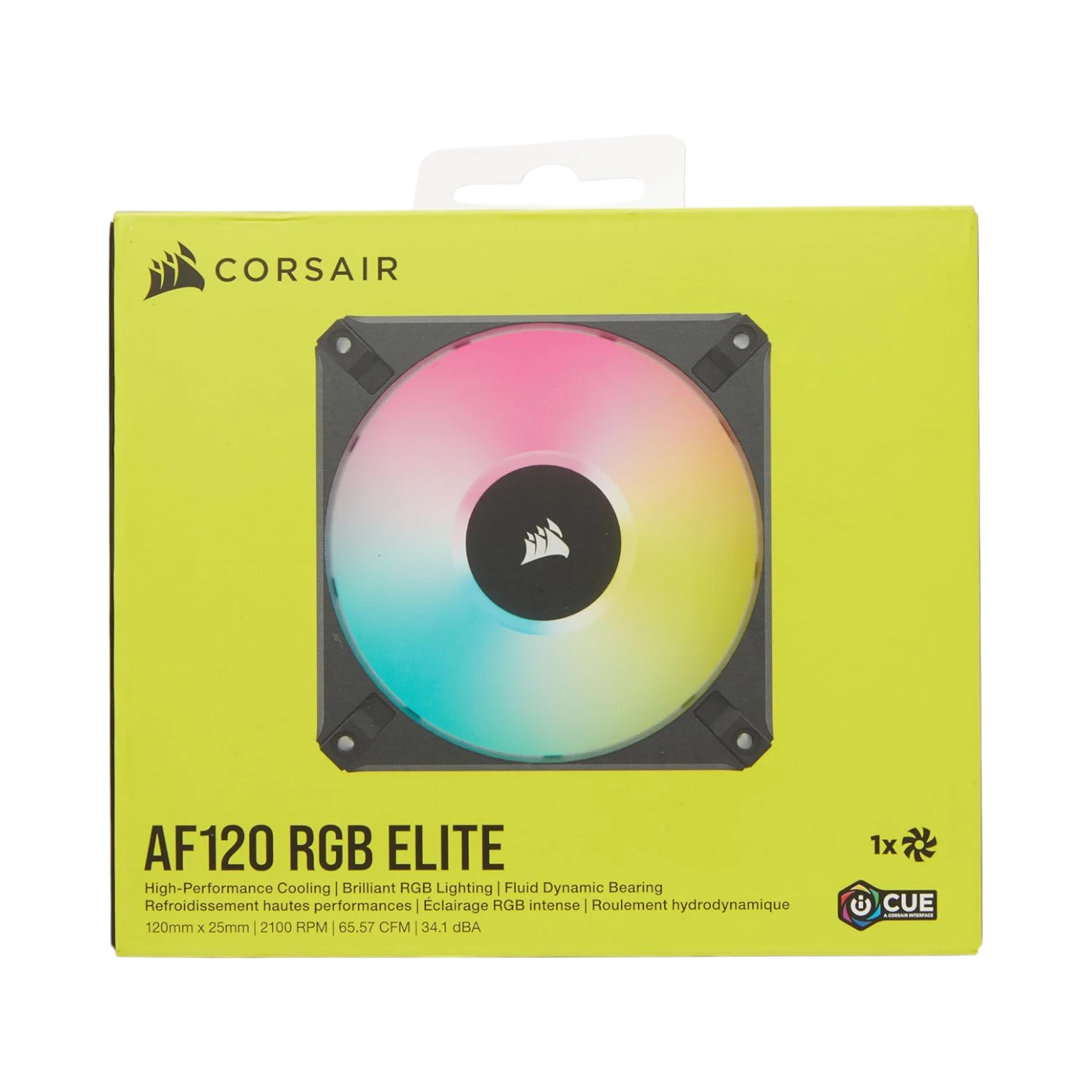 CORSAIR iCUE AF120 RGB ELITE 120mm PWM Fan (Black) — Being Shipped