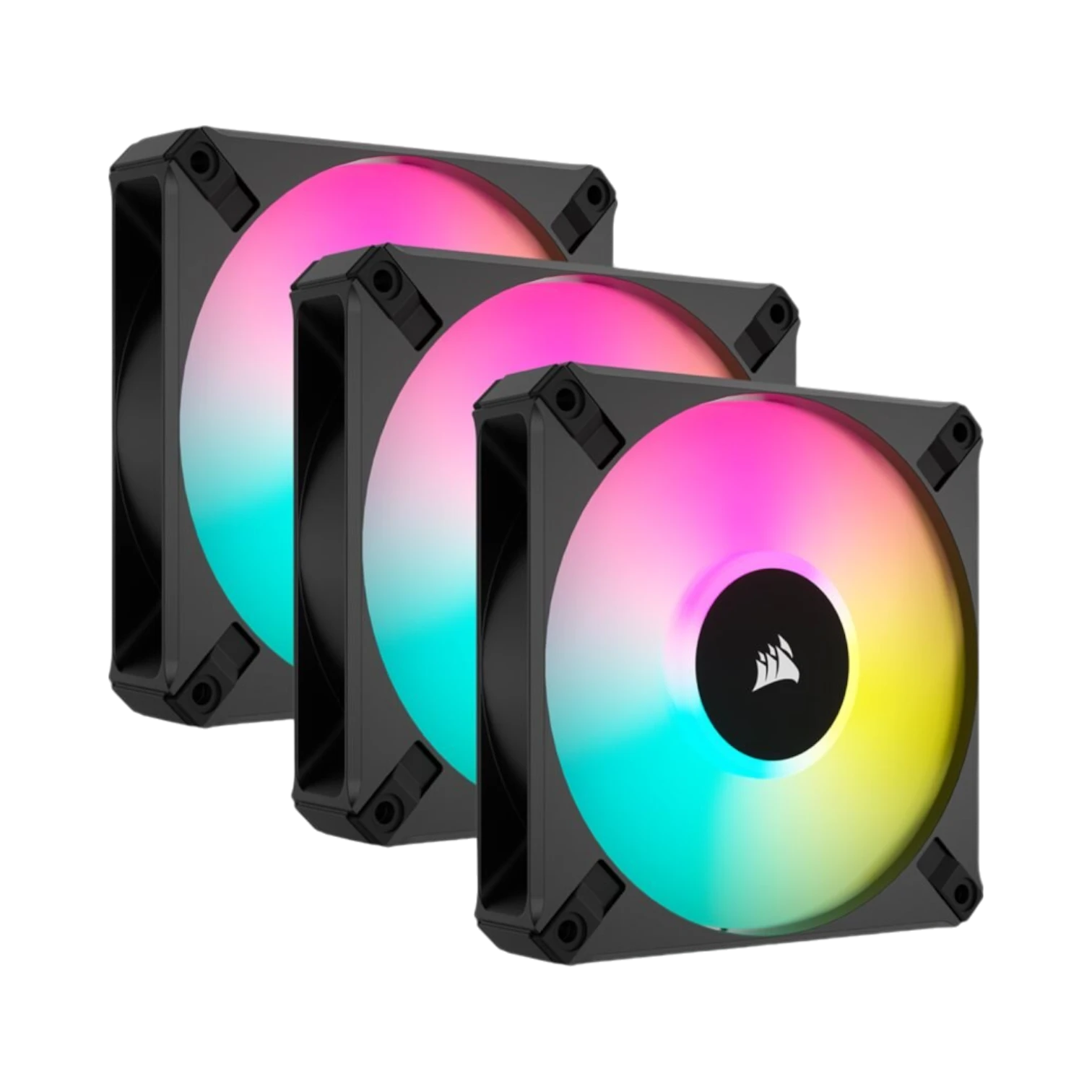 CORSAIR AF120 RGB ELITE 120mm PWM Triple Fan Kit (Black) — Being Shipped