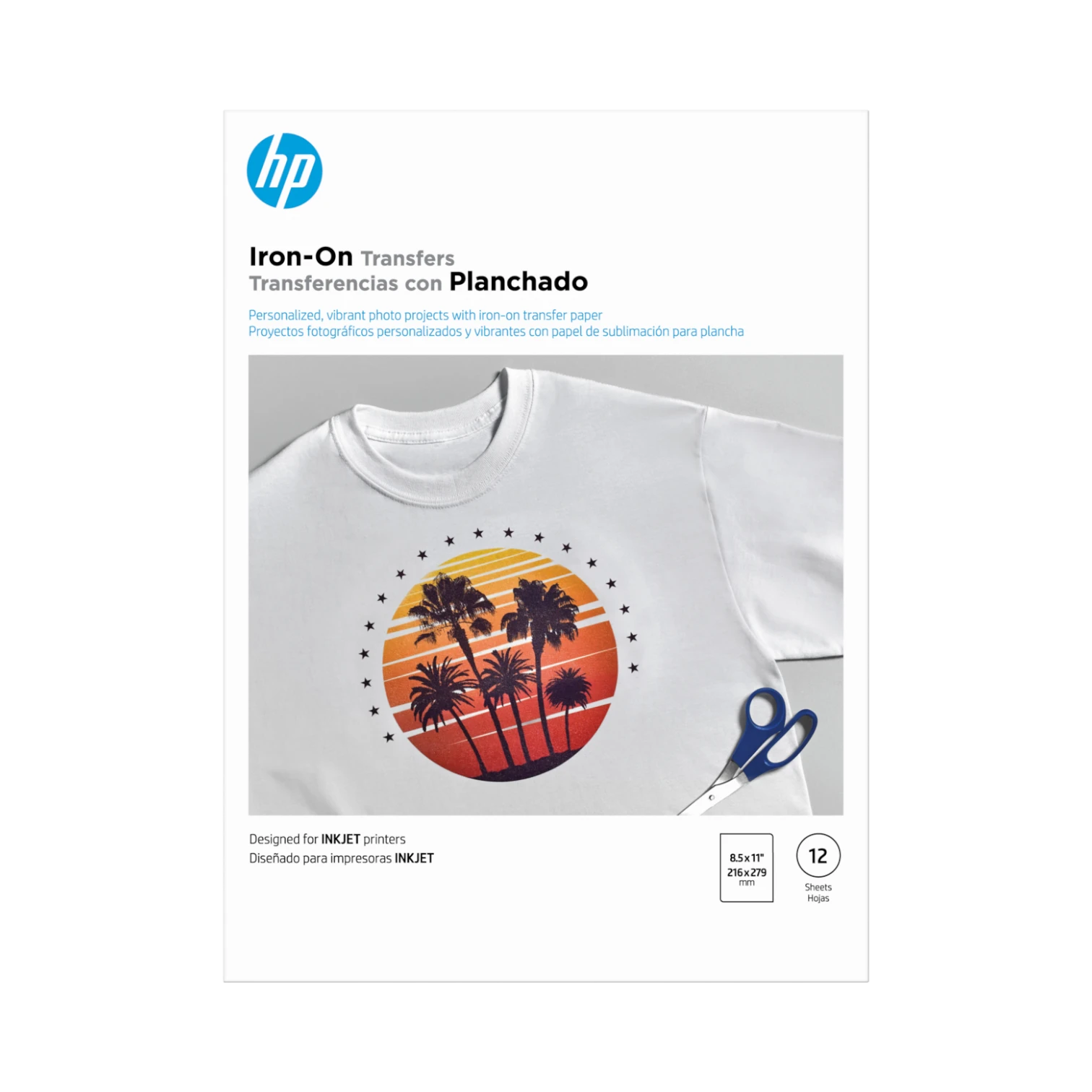 HP Iron-on Transfer Paper (12 Sheets, 8.5 x 11") — Being Shipped