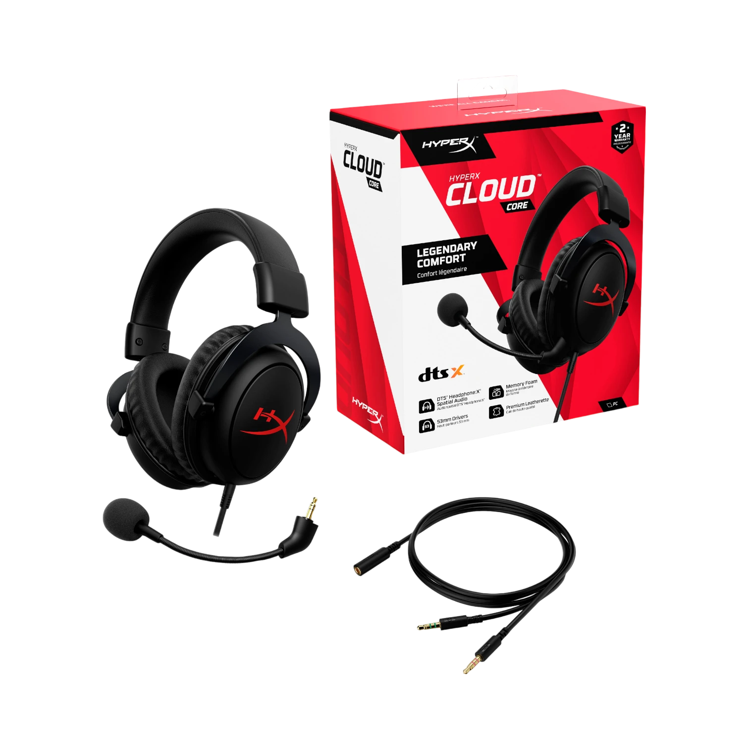 HyperX Cloud Core Wired Gaming Headset (Black) — Being Shipped