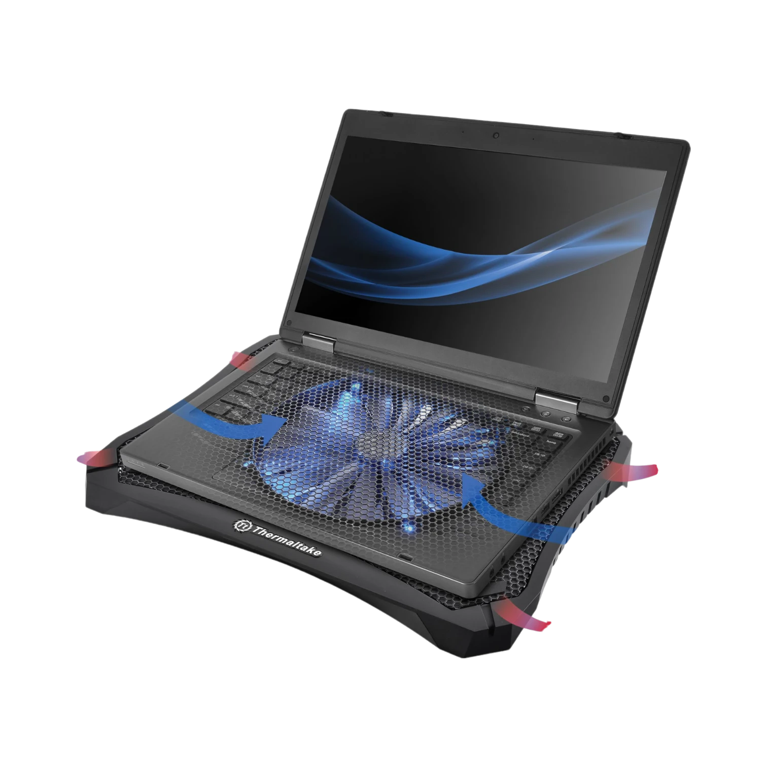 Thermaltake Massive V20 200mm LED Fan Notebook Cooler (Black) — Being Shipped