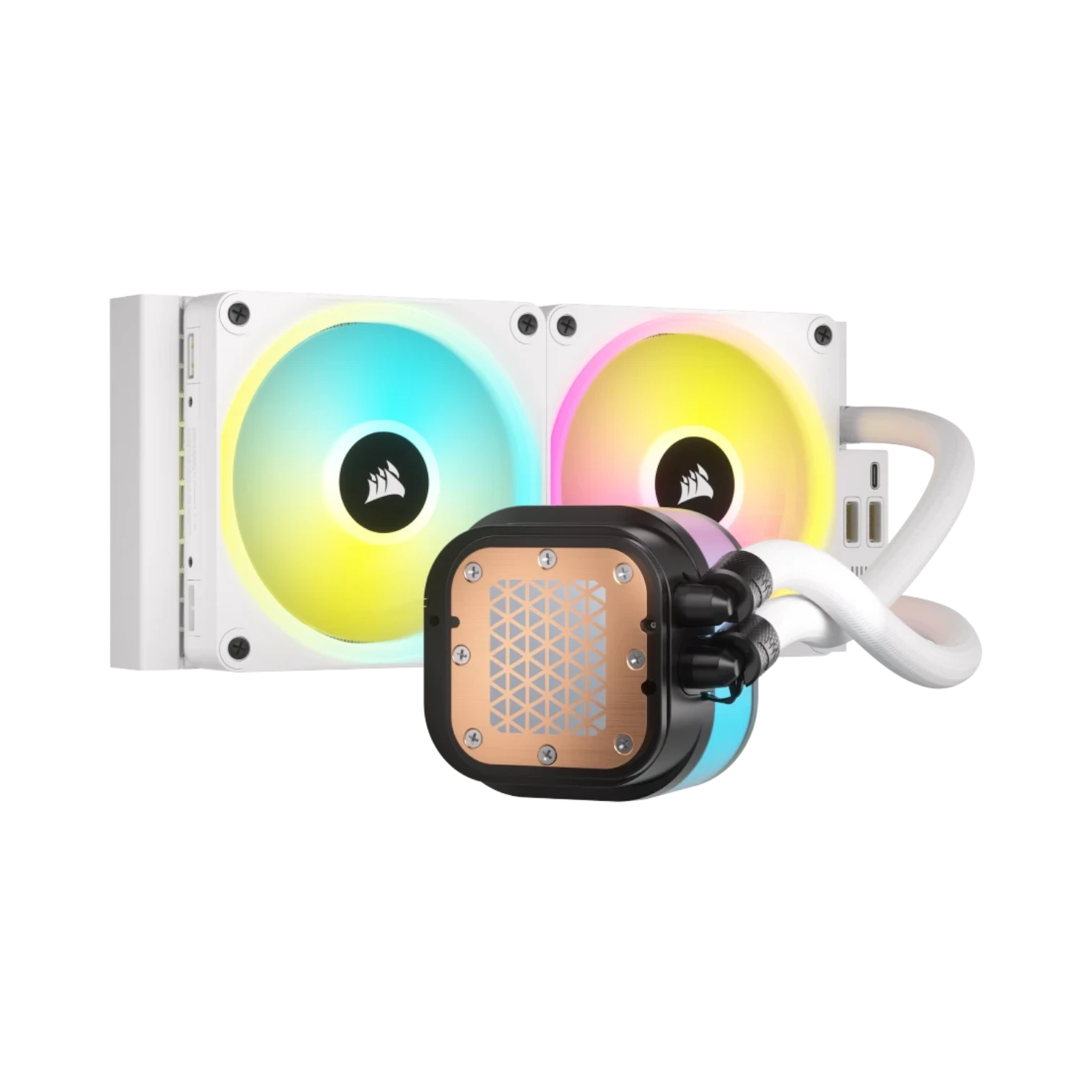 CORSAIR iCUE LINK H100i RGB AIO Liquid CPU Cooler (White) — Being Shipped