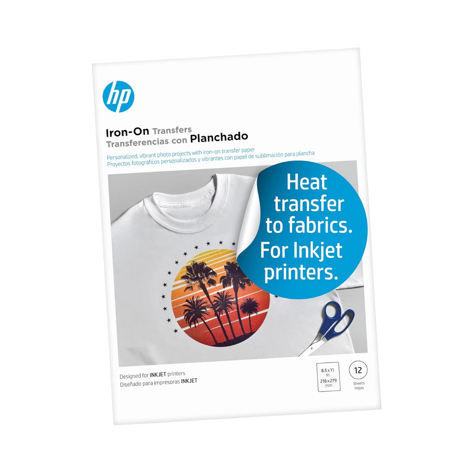 HP Iron-on Transfer Paper (12 Sheets, 8.5 x 11") — Being Shipped