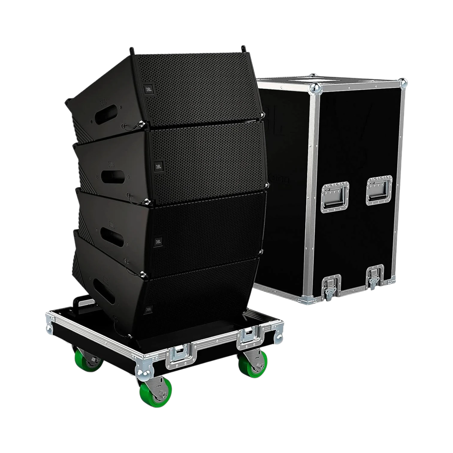 JBL Flight Case with Wheels for 4x SRX906LA Speakers, Black — Being Shipped