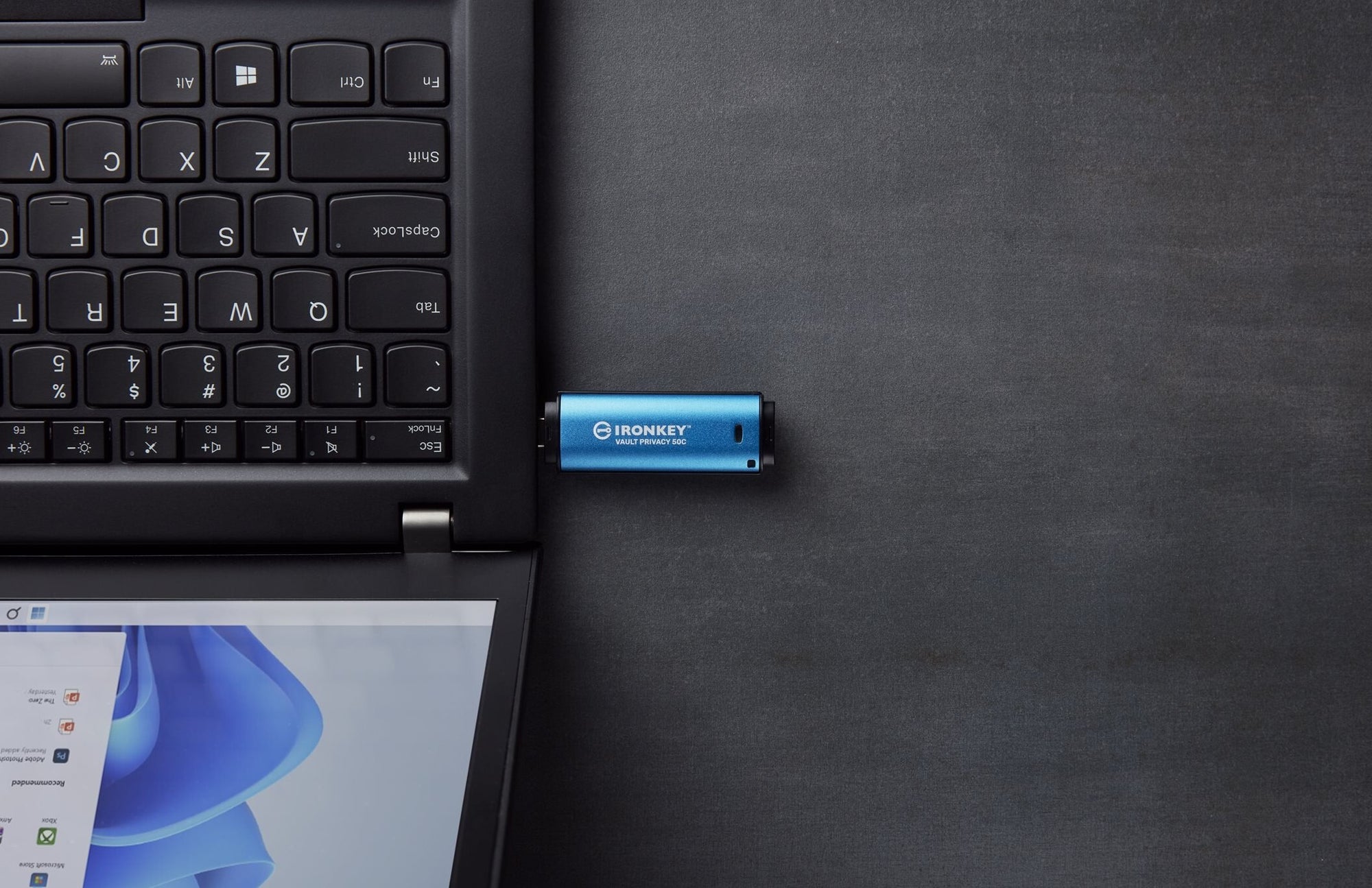 Kingston IronKey Vault Privacy 50 Series USB-C 64GB Flash Drive (Blue) — Being Shipped