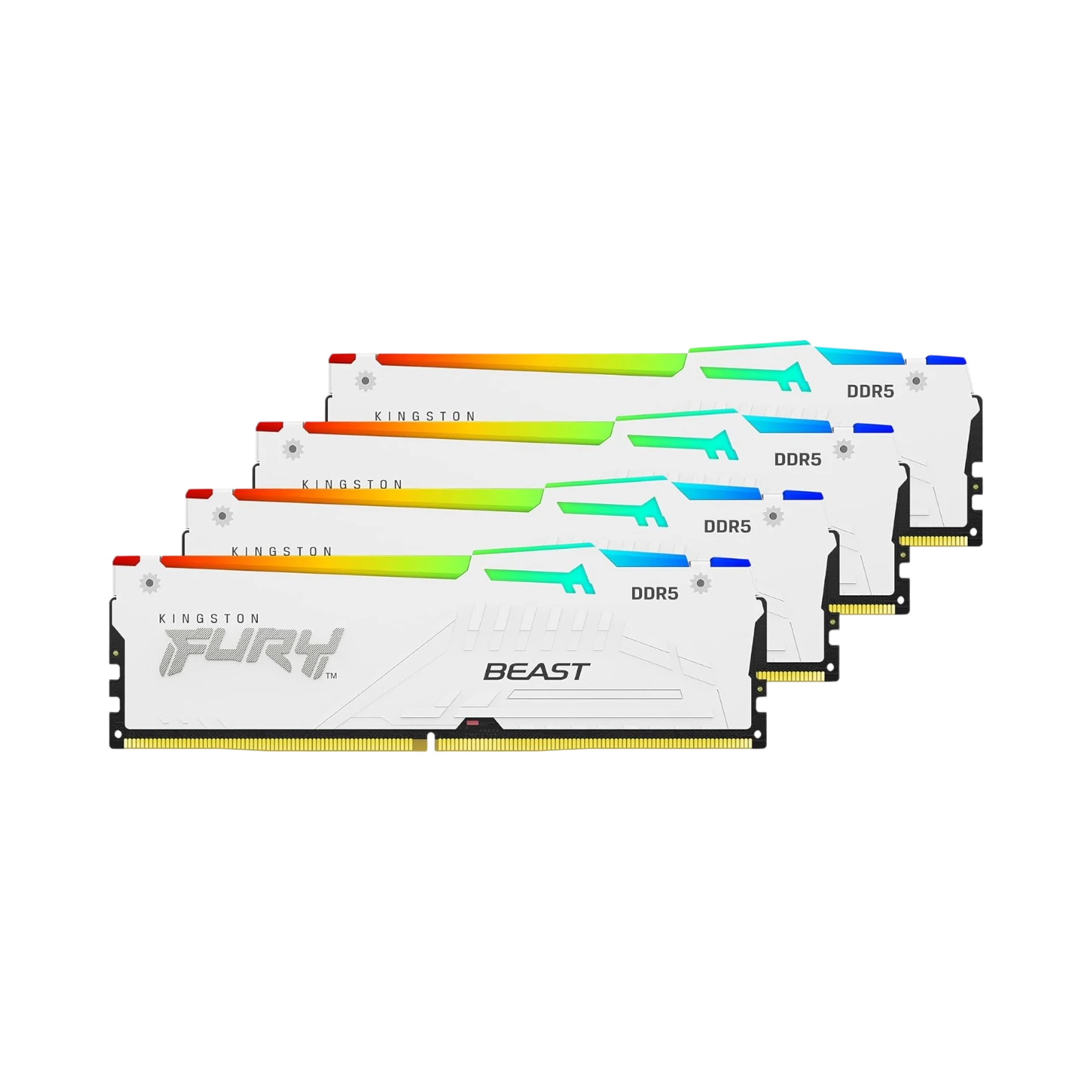 Kingston FURY Beast White 64GB DDR5 6000MT/s CL40 RGB Memory Kit 8 (4 x 16GB) — Being Shipped