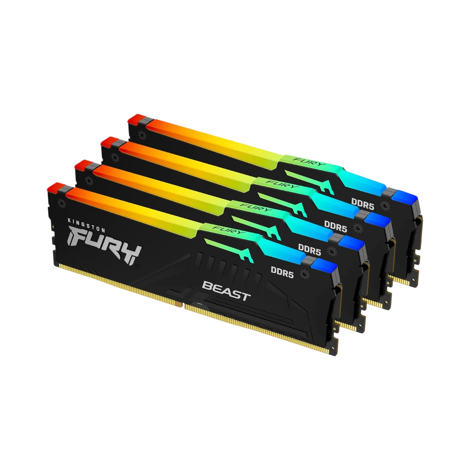 Kingston FURY Beast RGB 128GB DDR5 5600MT/s Memory Kit (4 x 32GB) — Being Shipped