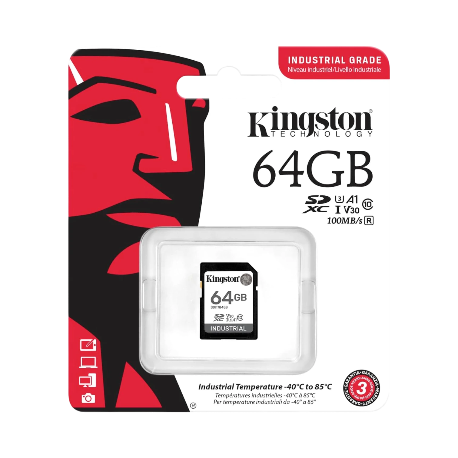 Kingston Industrial 64GB UHS-I SDXC Memory Card — Being Shipped