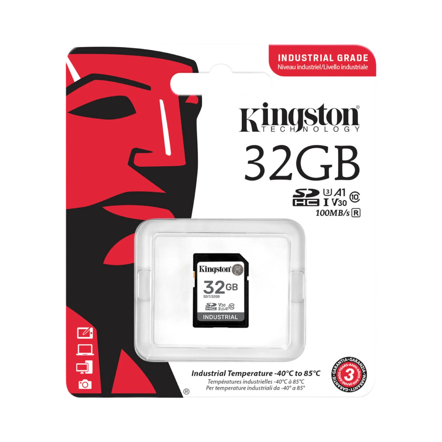 Kingston Industrial 32GB UHS-I SDHC Memory Card — Being Shipped