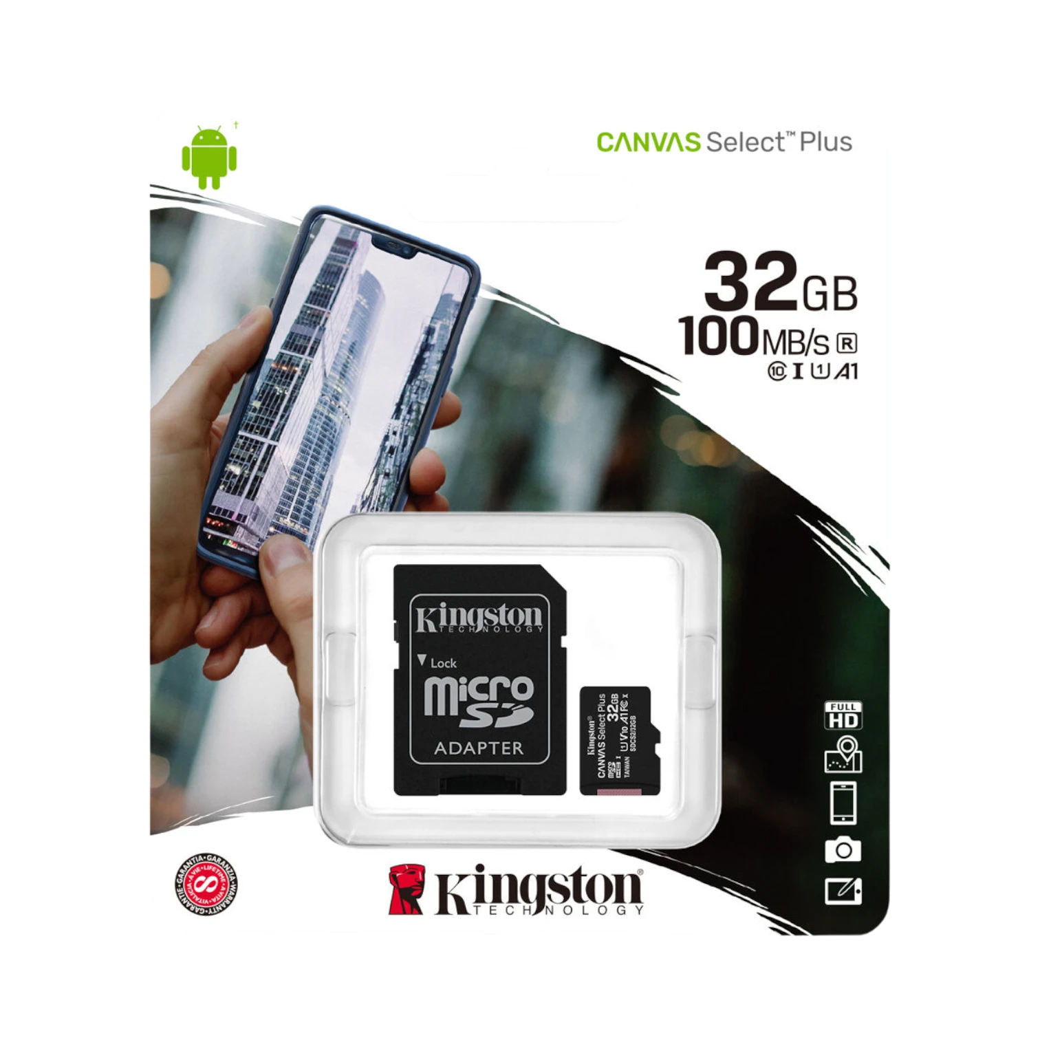 Kingston Canvas Select Plus 32GB UHS-I microSDHC Memory Card with SD Adapter — Being Shipped