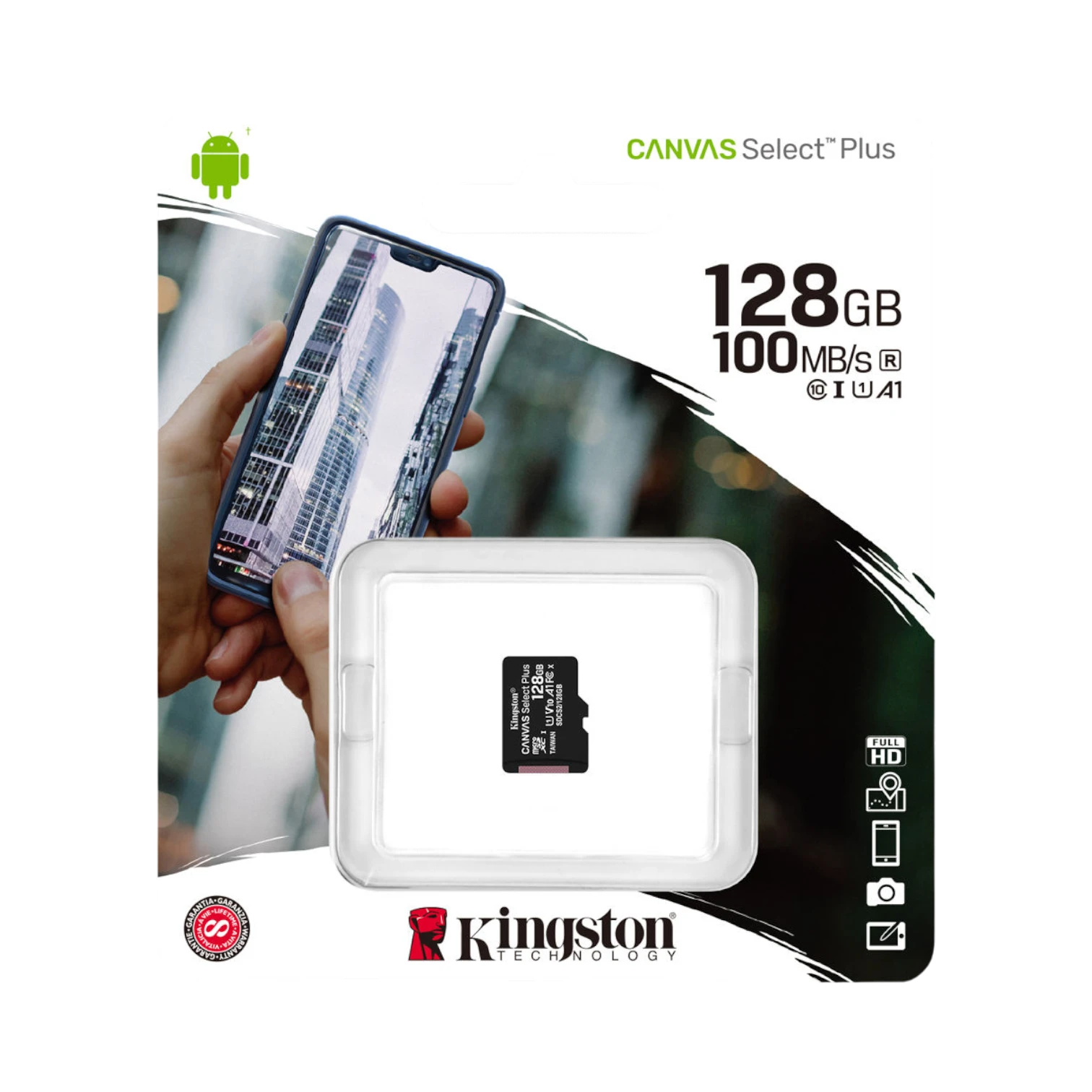 Kingston Canvas Select Plus 128GB UHS-I microSDXC Memory Card — Being Shipped